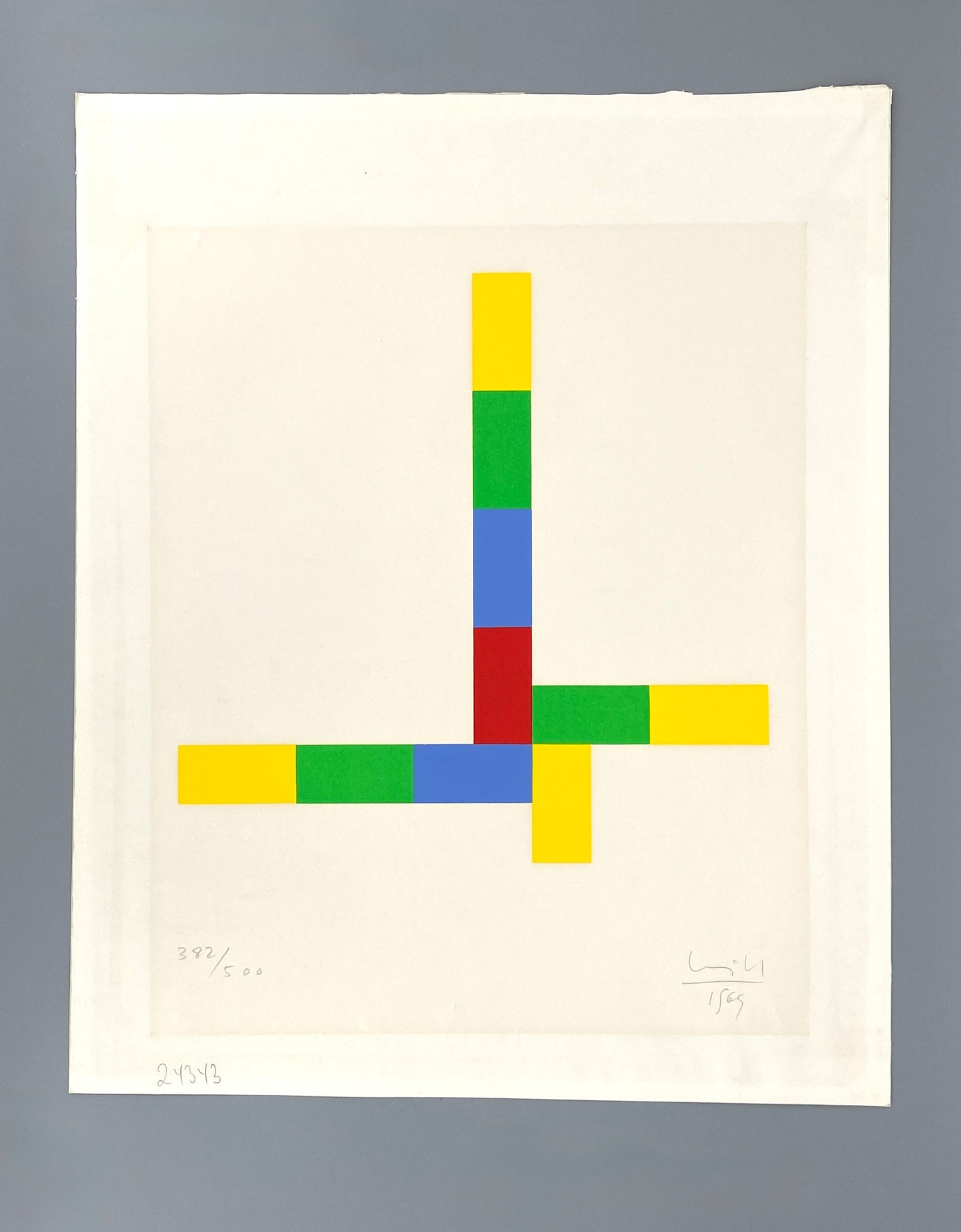 Signierter und nummerierter Farbsiebdruck von Max Bill (1908‒1994), 1969