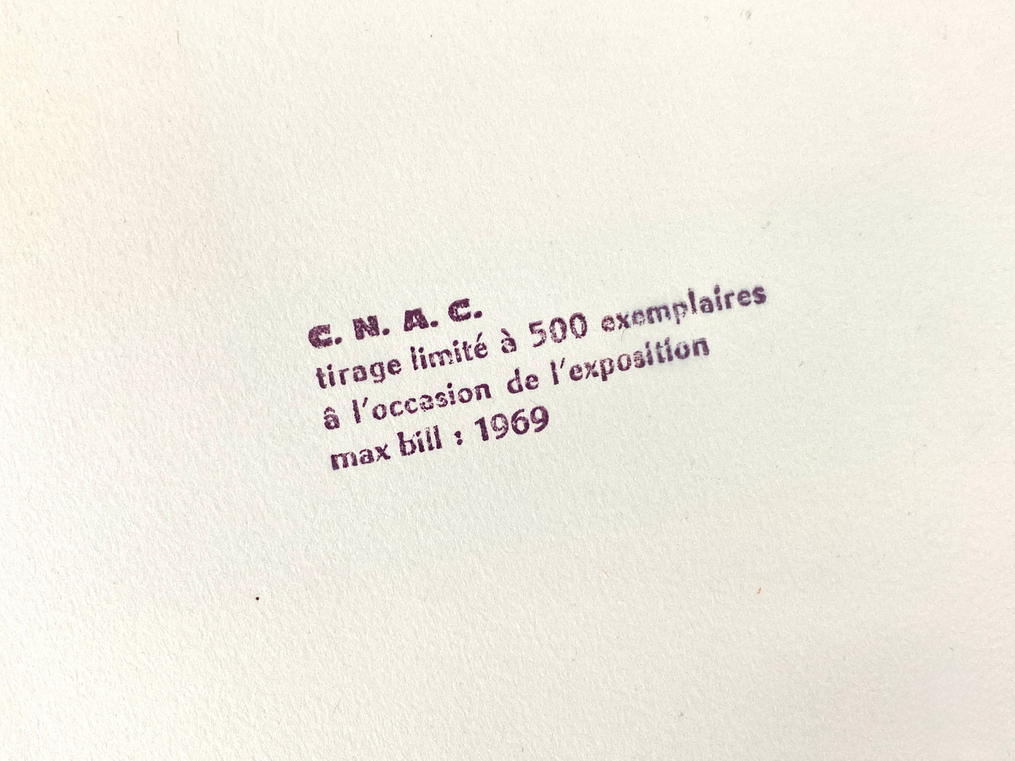 Signierter und nummerierter Farbsiebdruck von Max Bill (1908‒1994), 1969