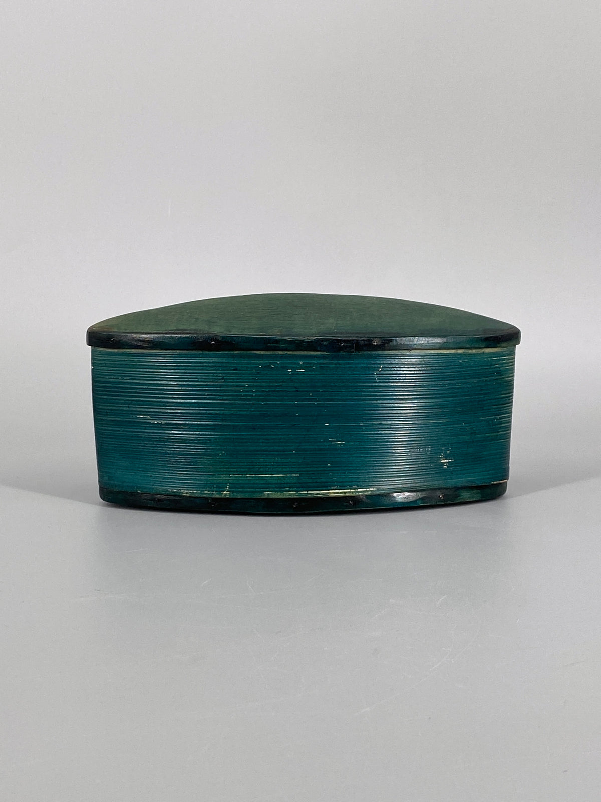 antike, ovale Schatulle aus gebogenem Holz, Schweden, 19. Jhd