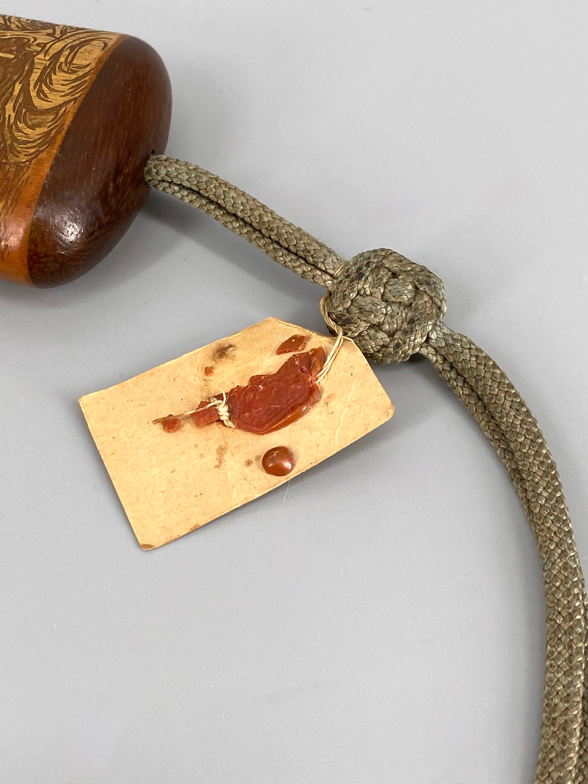antike, chinesische Brille mit Holzetui, China, 19. Jhd