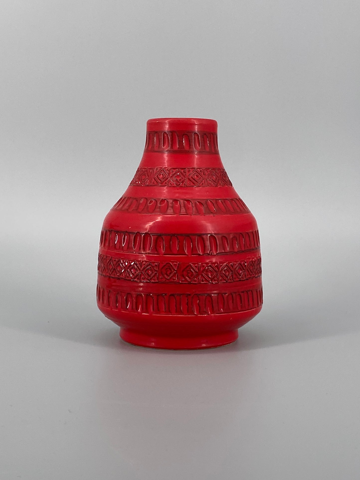 Vase Rimini Rosso von Aldo Londi für Bitossi, Italien, 1960er