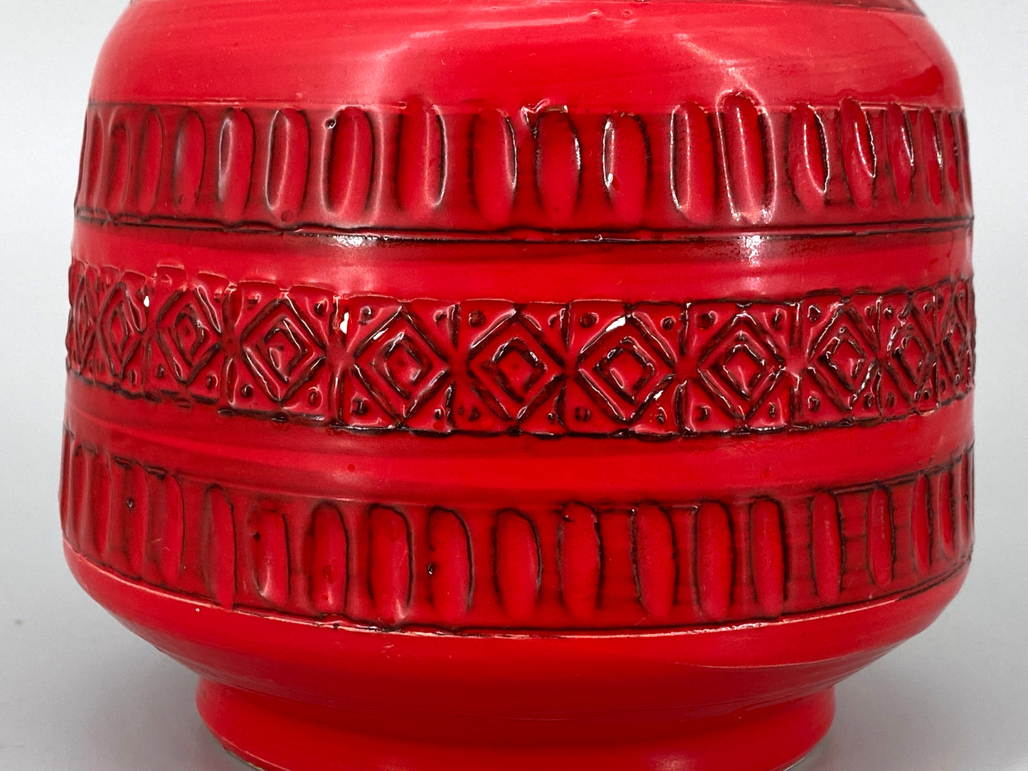 Vase Rimini Rosso von Aldo Londi für Bitossi, Italien, 1960er