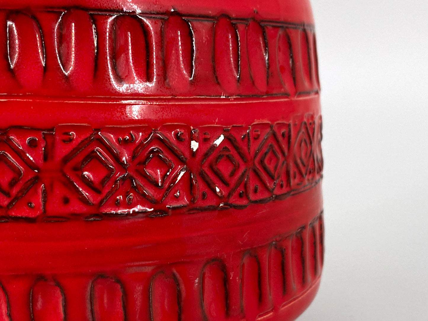 Vase Rimini Rosso von Aldo Londi für Bitossi, Italien, 1960er