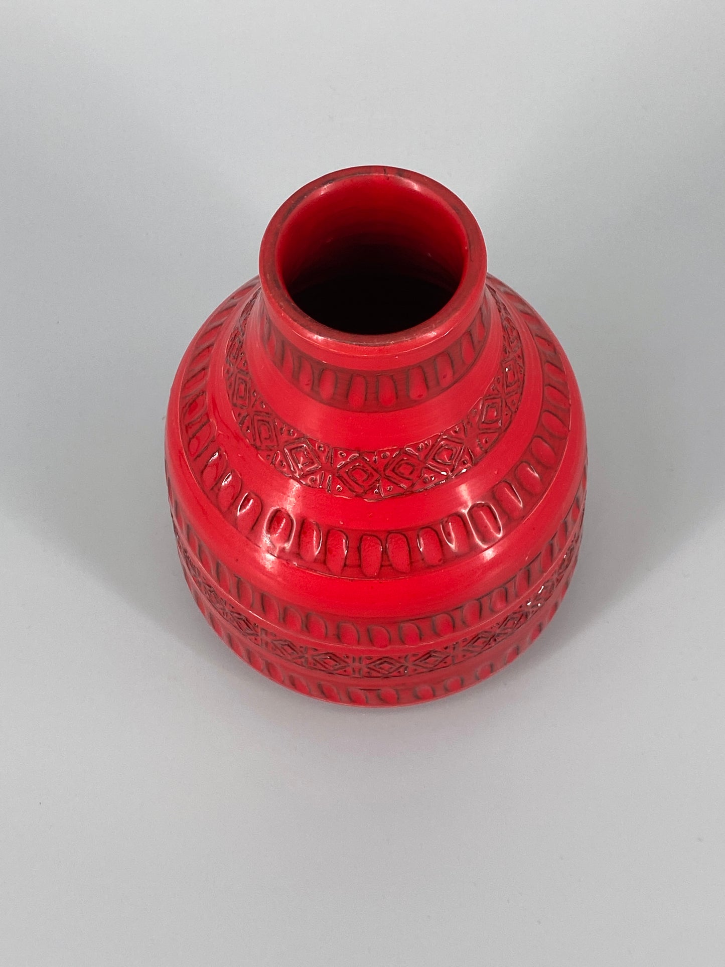 Vase Rimini Rosso von Aldo Londi für Bitossi, Italien, 1960er