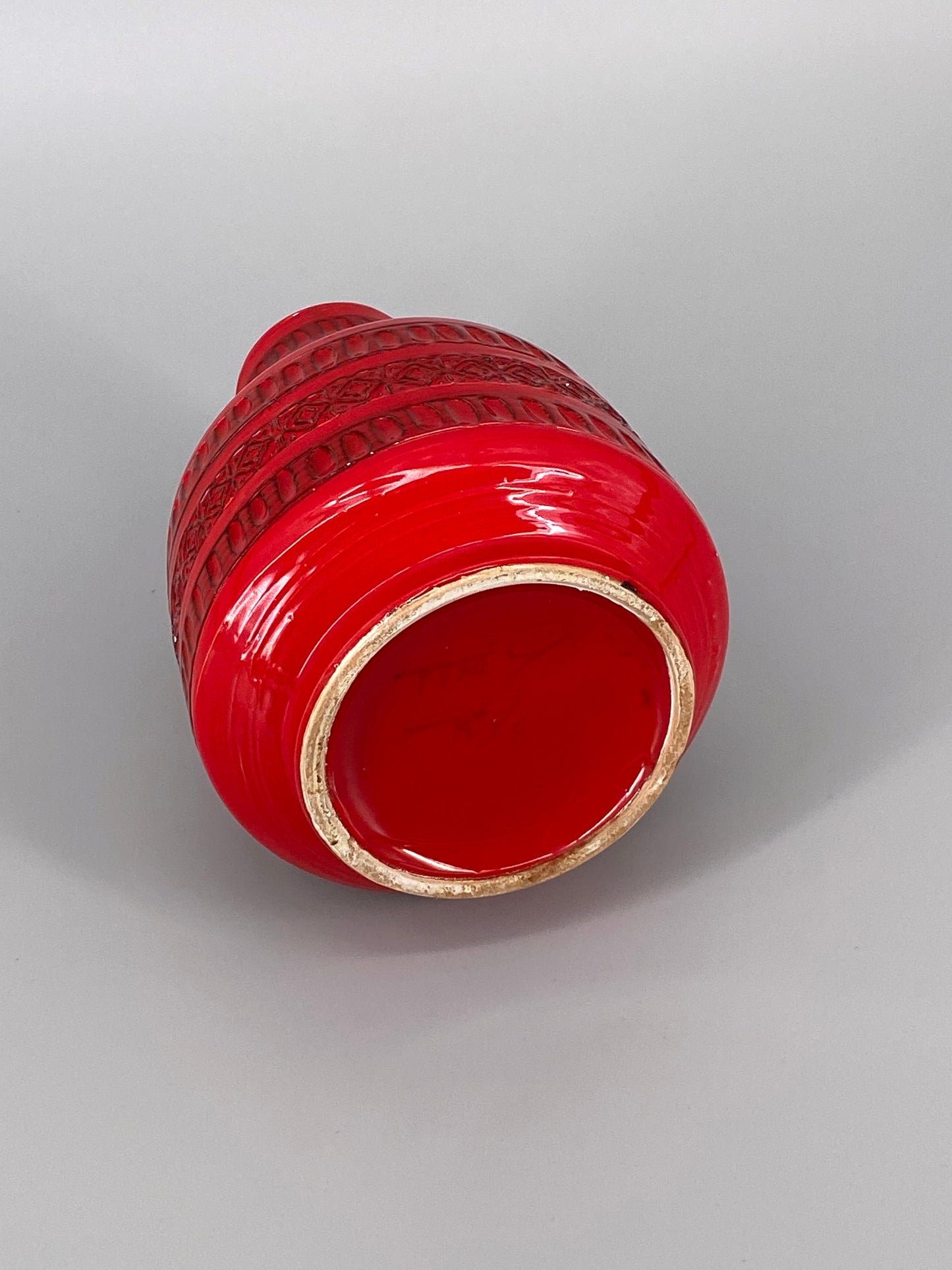 Vase Rimini Rosso von Aldo Londi für Bitossi, Italien, 1960er