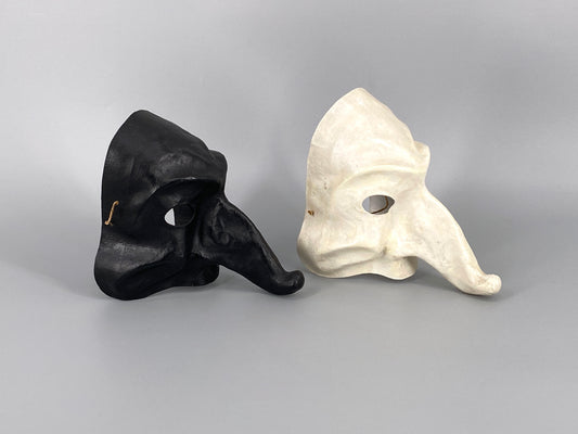 2 Venezianische Pappmaché Masken "Zanni", Venedig