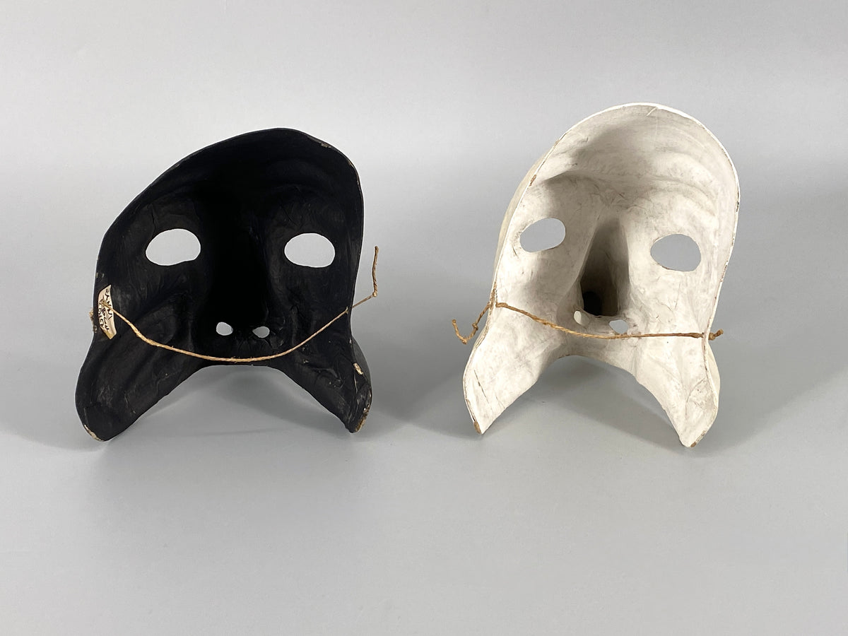 2 Venezianische Pappmaché Masken "Zanni", Venedig
