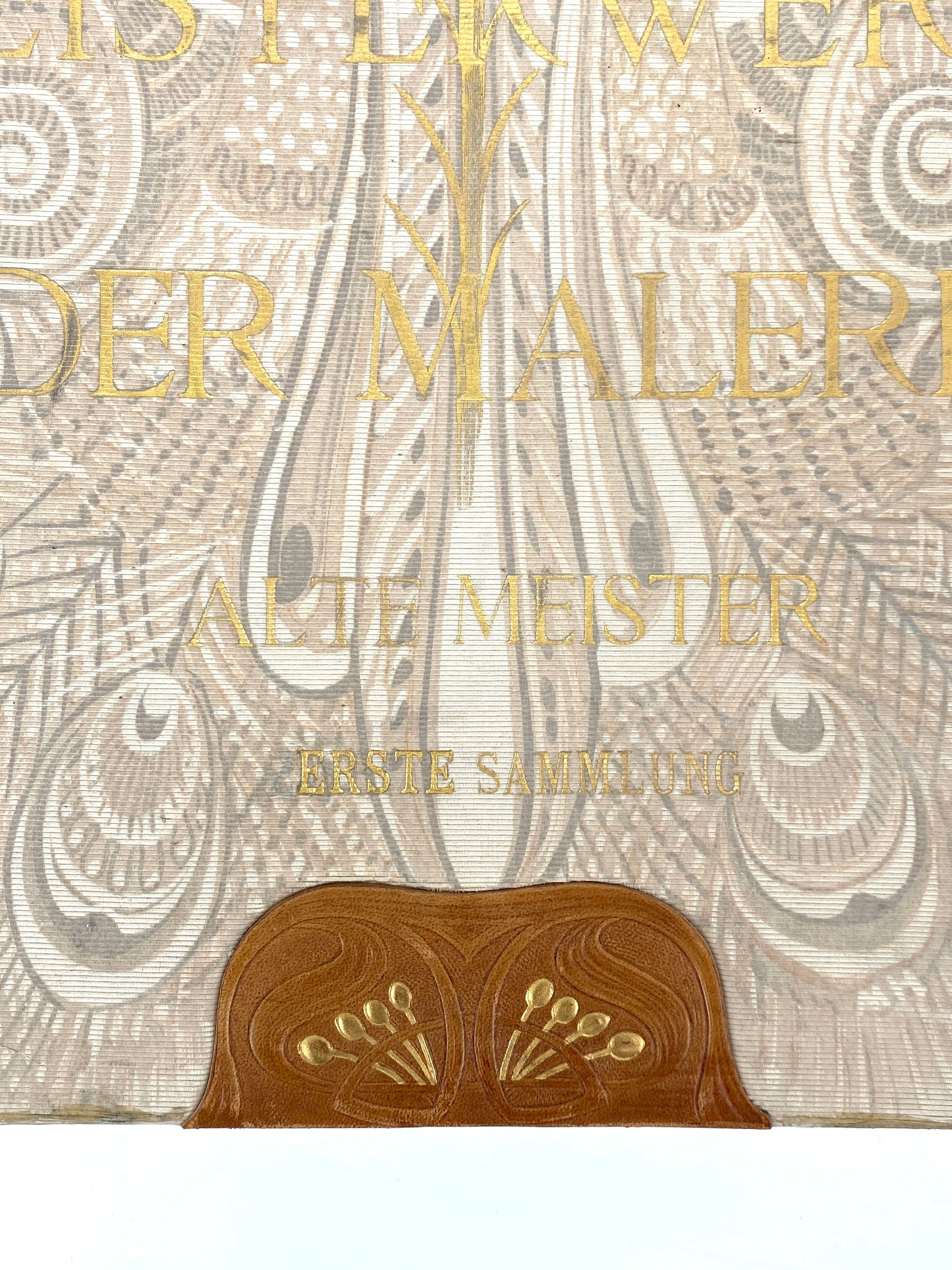 Mappen mit Grafiken in Halbledereinband des Jugendstils, Meisterwerke der Malerei, Alte Meister, Berlin ca. 1900