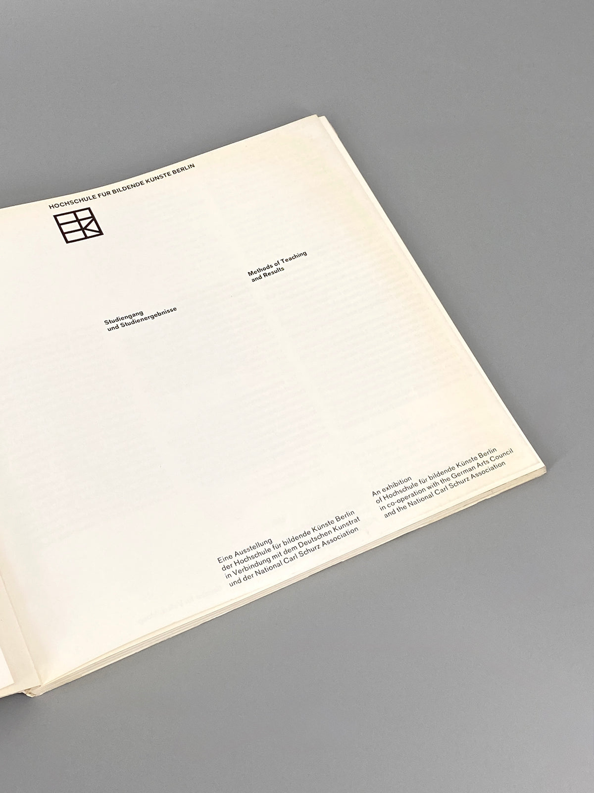 Ausstellungskatalog der UDK Berlin, 1963