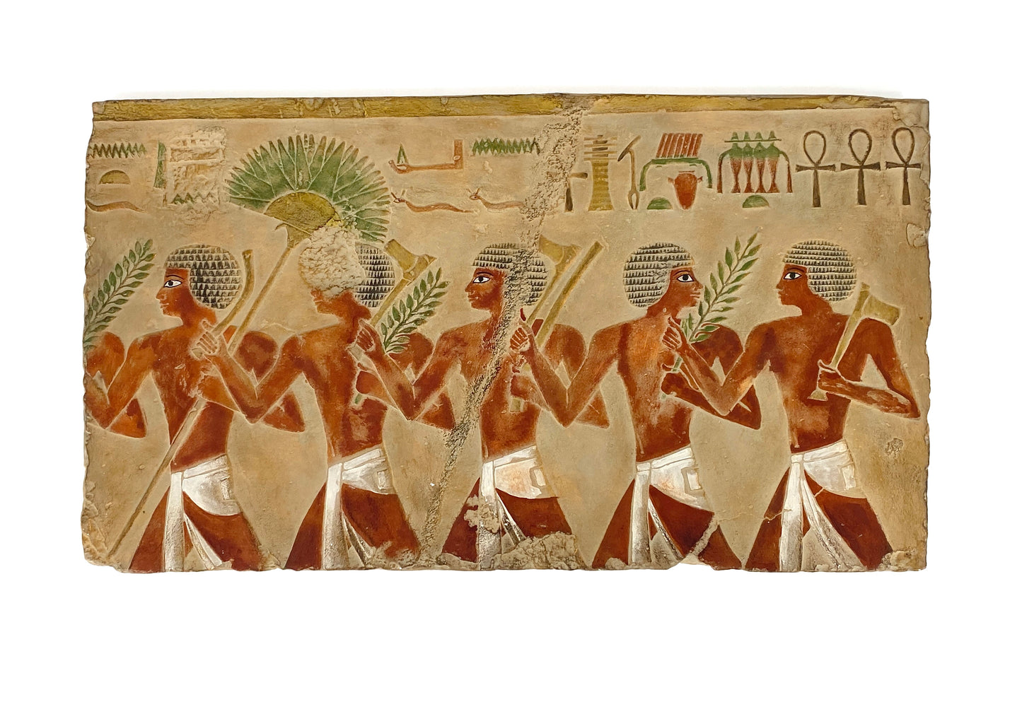 Ägyptisches Relief "Schönes Fest vom Wüstental", Replik der Gipsformerei (Staatliche Museen Berlin)