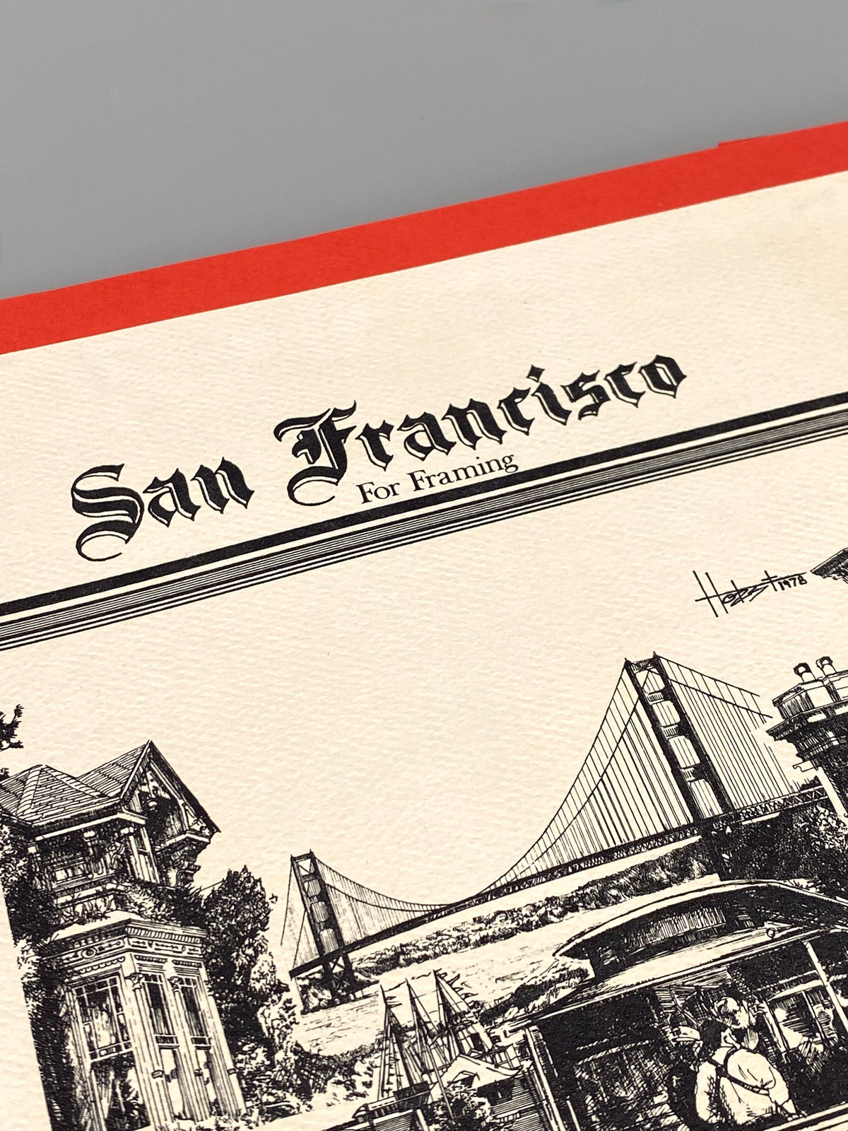 Sammlung mit 6 Lithografien von Horst Kampschulte in San Francisco, 1977