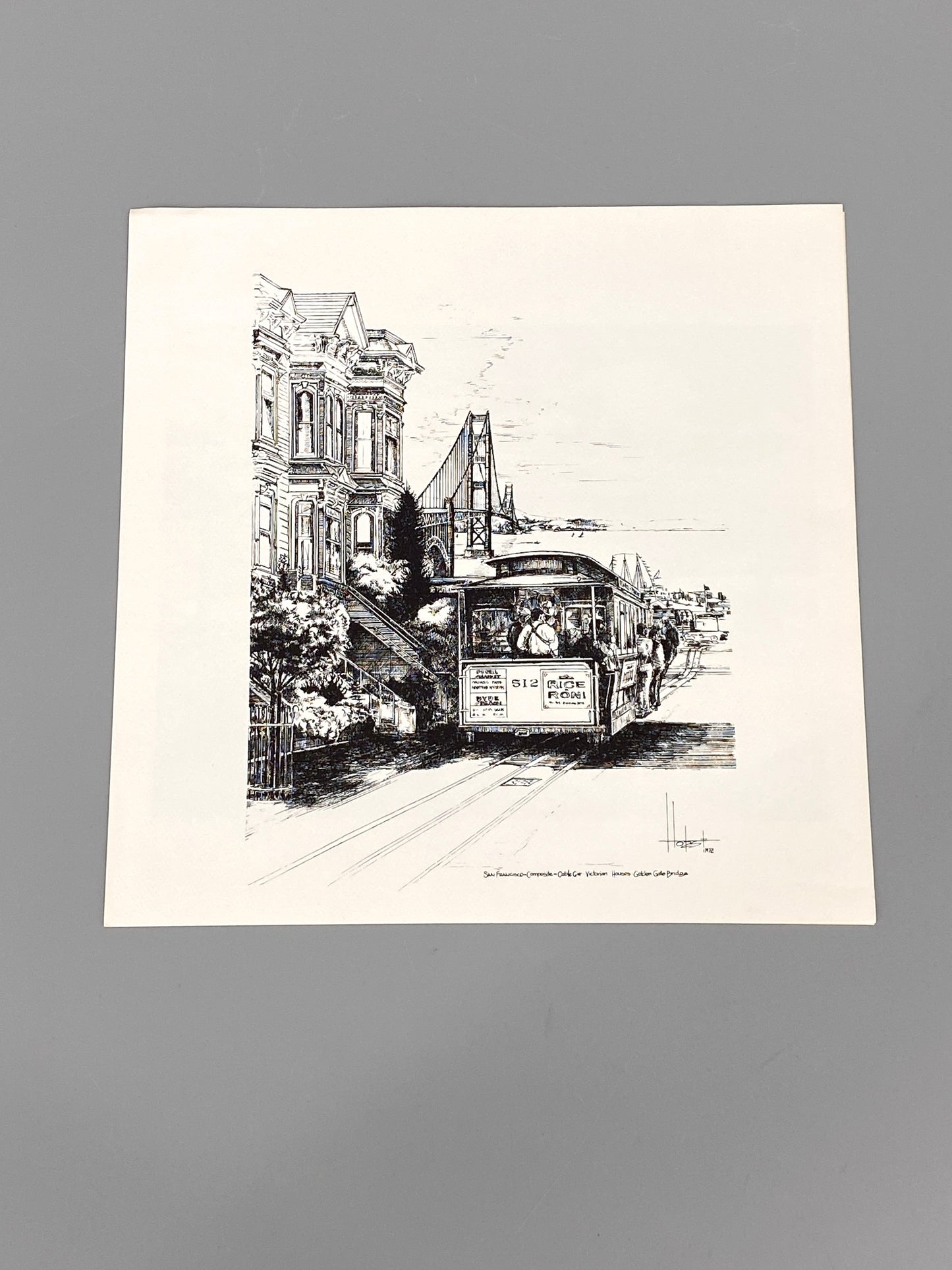 Sammlung mit 6 Lithografien von Horst Kampschulte in San Francisco, 1977