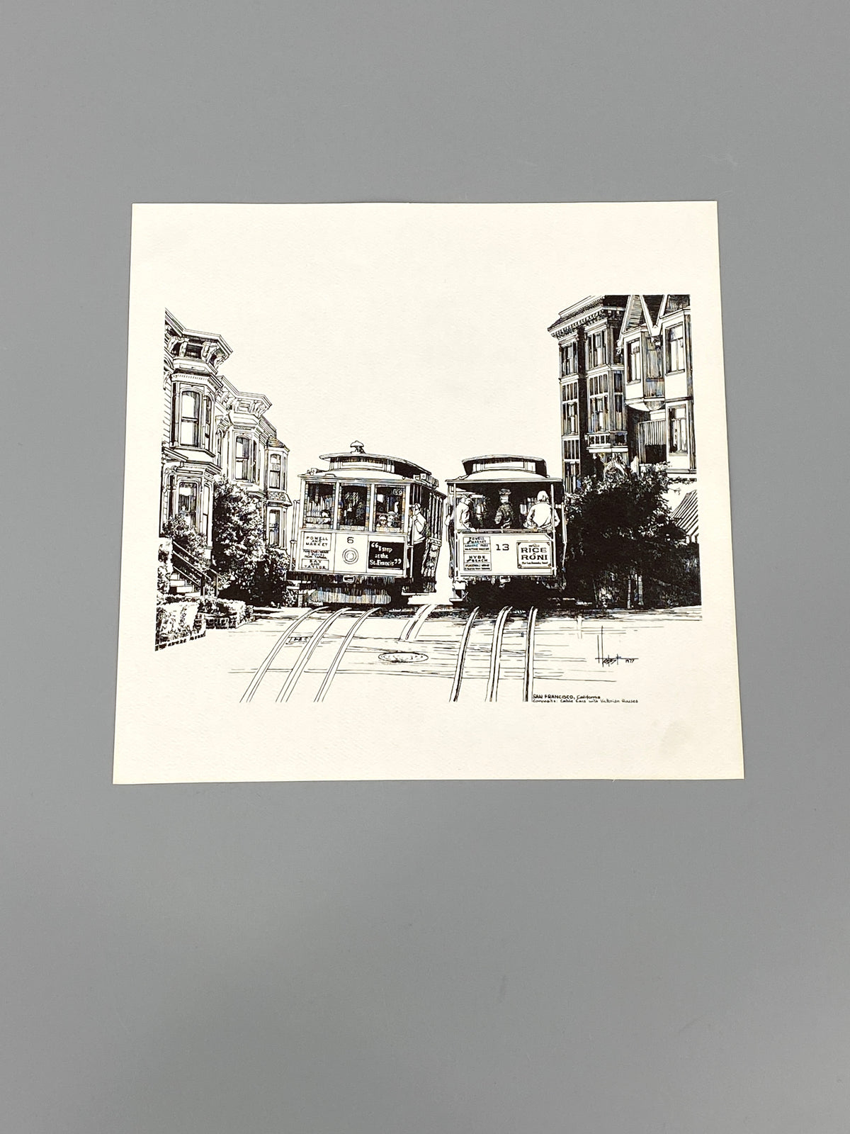 Sammlung mit 6 Lithografien von Horst Kampschulte in San Francisco, 1977