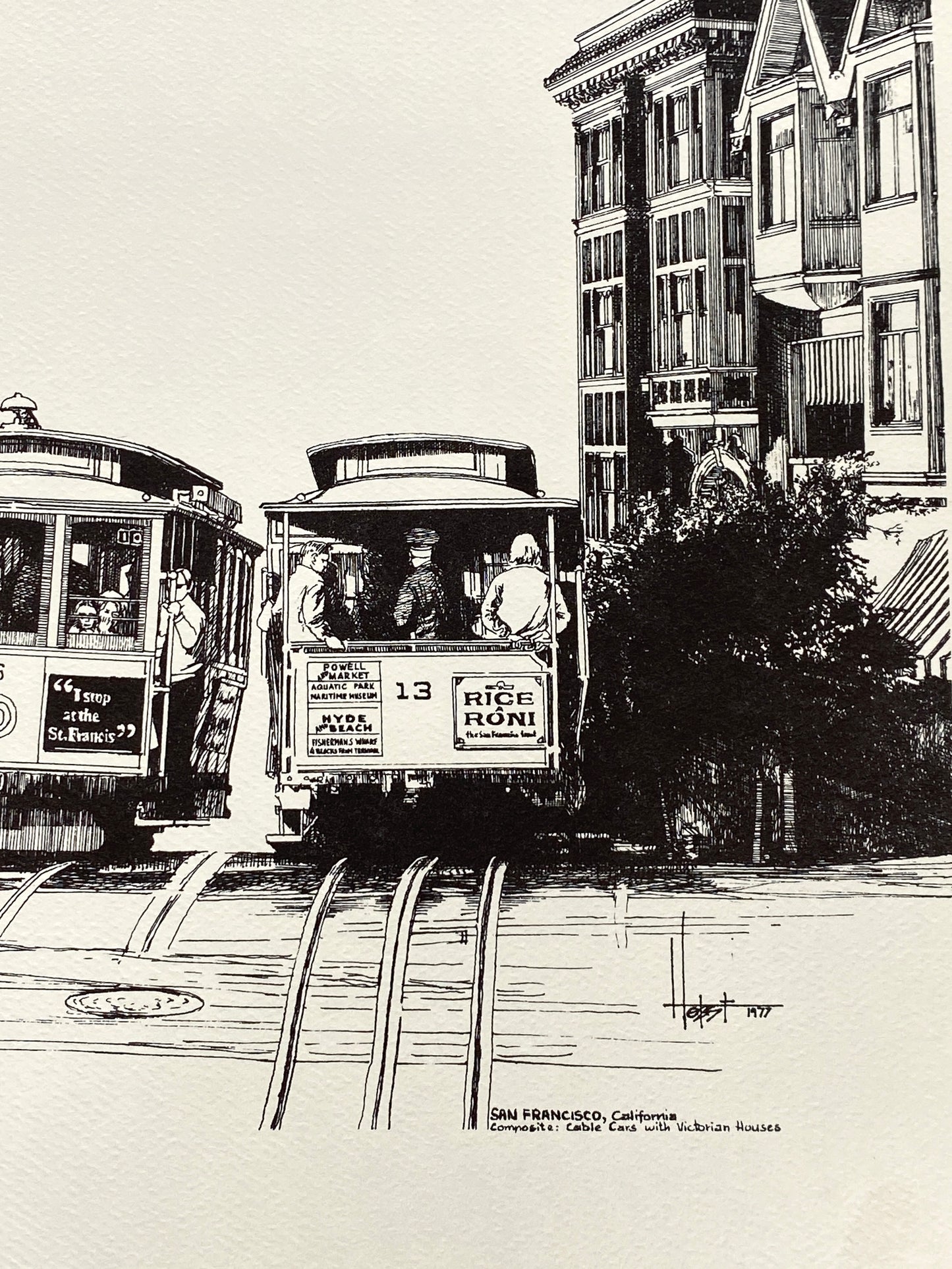 Sammlung mit 6 Lithografien von Horst Kampschulte in San Francisco, 1977