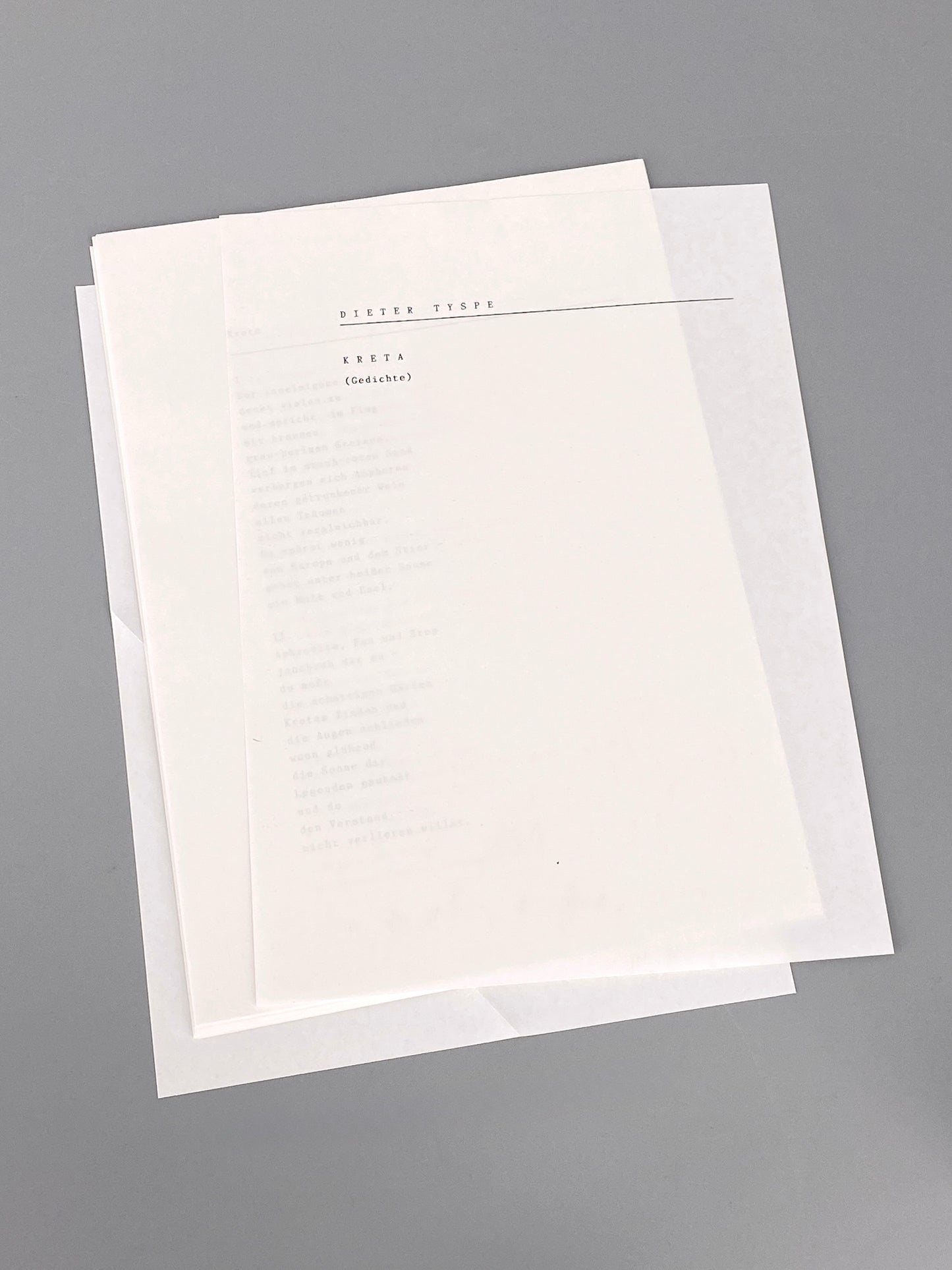 2 seltene Gedichtsammlungen von Dieter Tyspe, Berlin, 1970er
