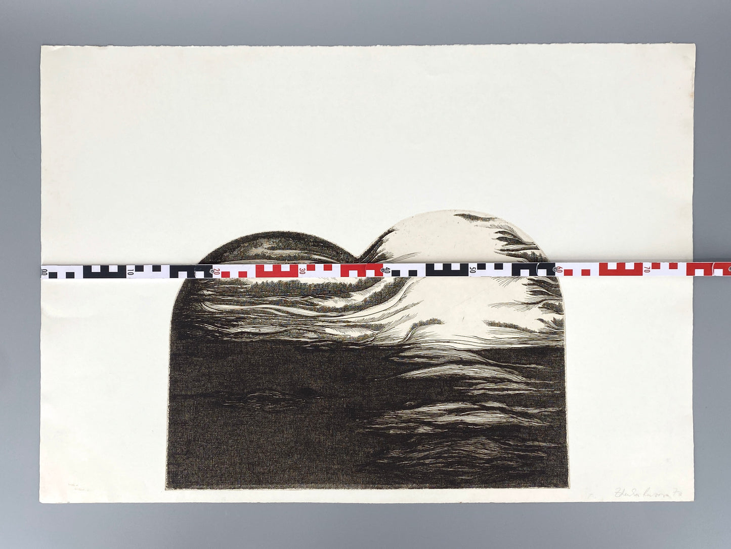 Radierung "Frieden" von Zdenka Rusova (geb. 1939), Edition der Griffelkunst-Vereinigung, Hamburg 1973