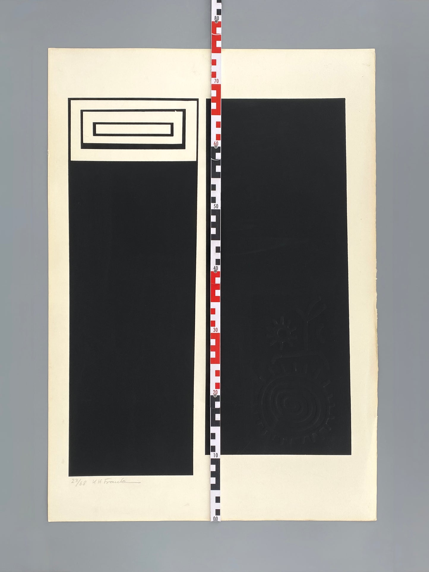 Signierter und nummerierter Siebdruck mit Prägung von Karl-Heinz Franke (1916‒2006)