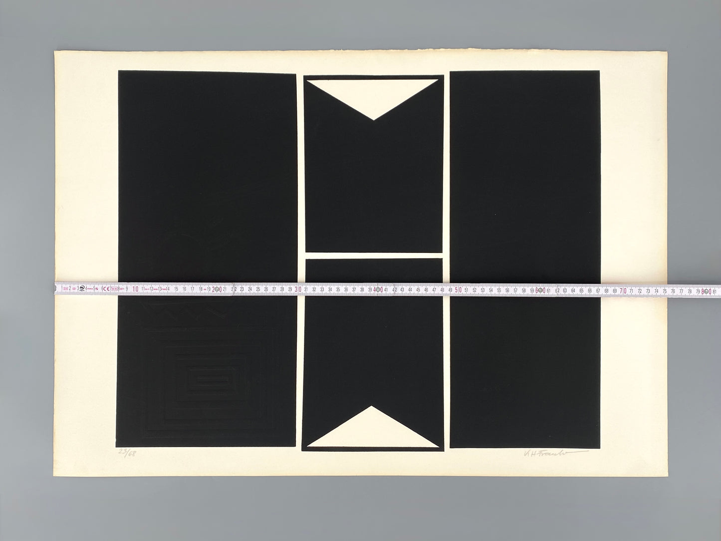 Signierter und nummerierter Siebdruck mit Prägedruck von Karl-Heinz Franke (1916‒2006)