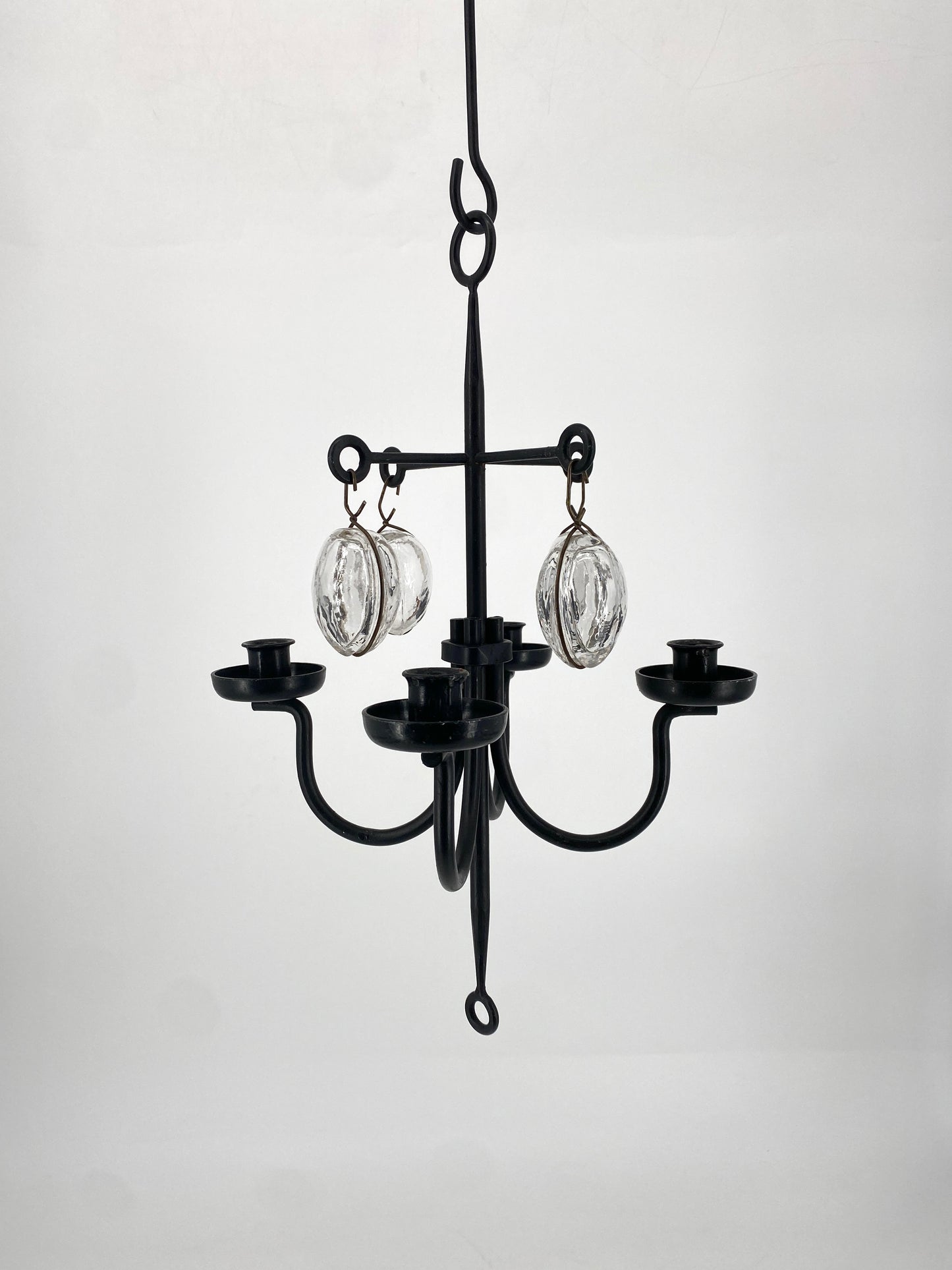 Geschmiedeter Kerzenhalter, 4-flammig im brutalistischen Stil, Erik Höglund zugeschrieben, Schweden 1960er