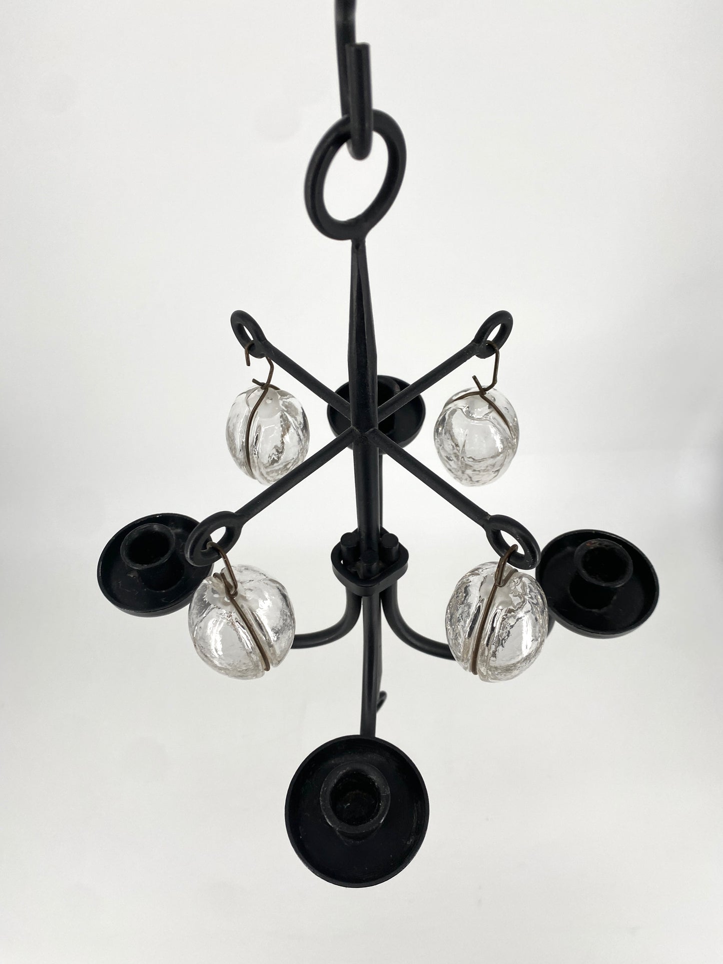 Geschmiedeter Kerzenhalter, 4-flammig im brutalistischen Stil, Erik Höglund zugeschrieben, Schweden 1960er