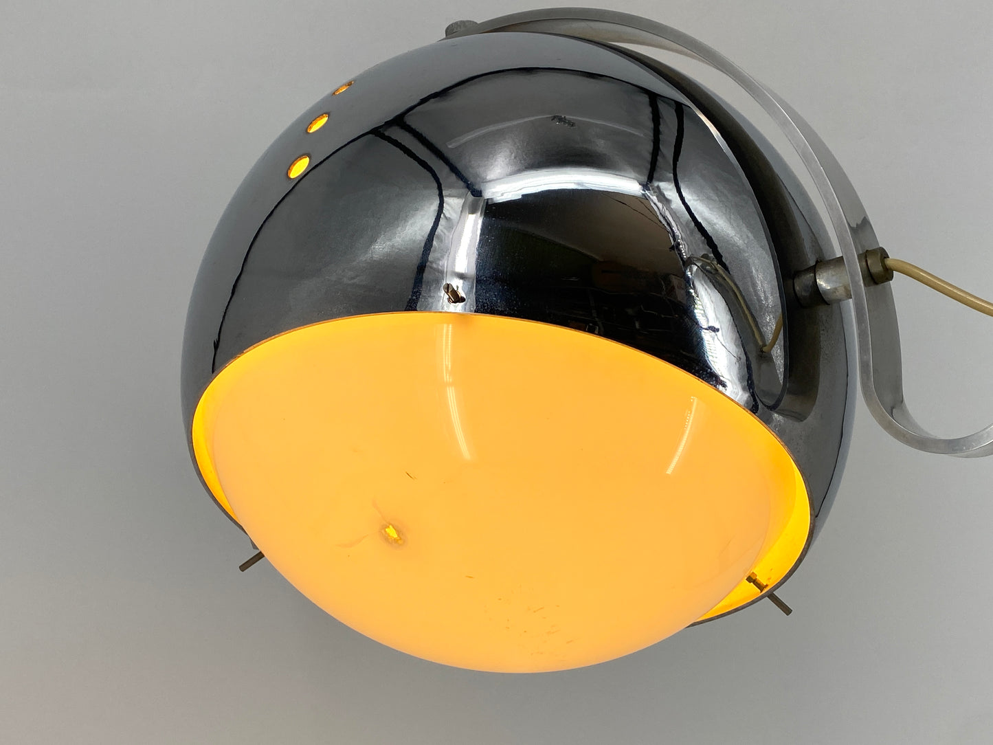 Einzigartige Eyeball-Bogenlampe, Space Age Design aus Italien, 1970er