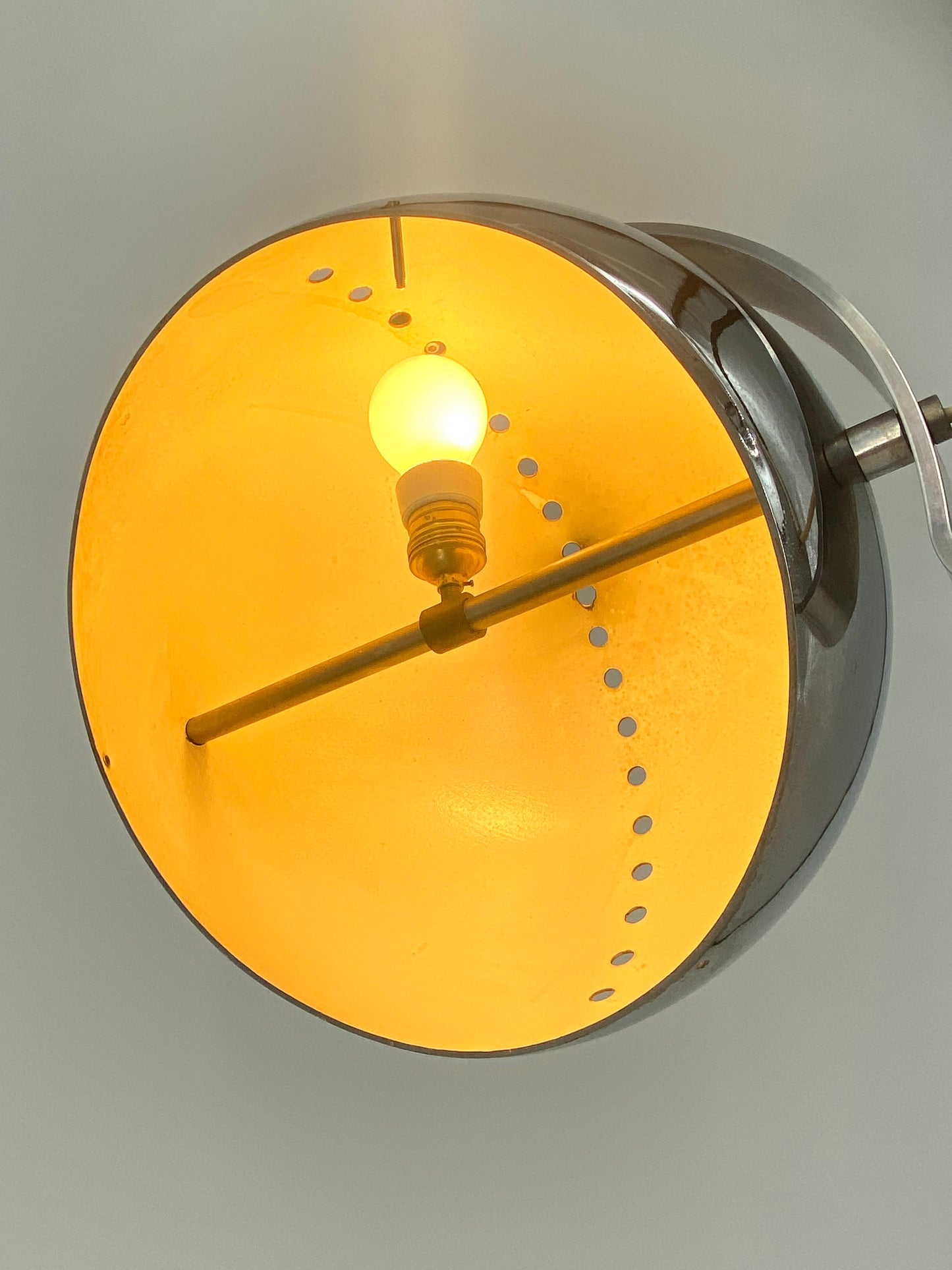 Einzigartige Eyeball-Bogenlampe, Space Age Design aus Italien, 1970er