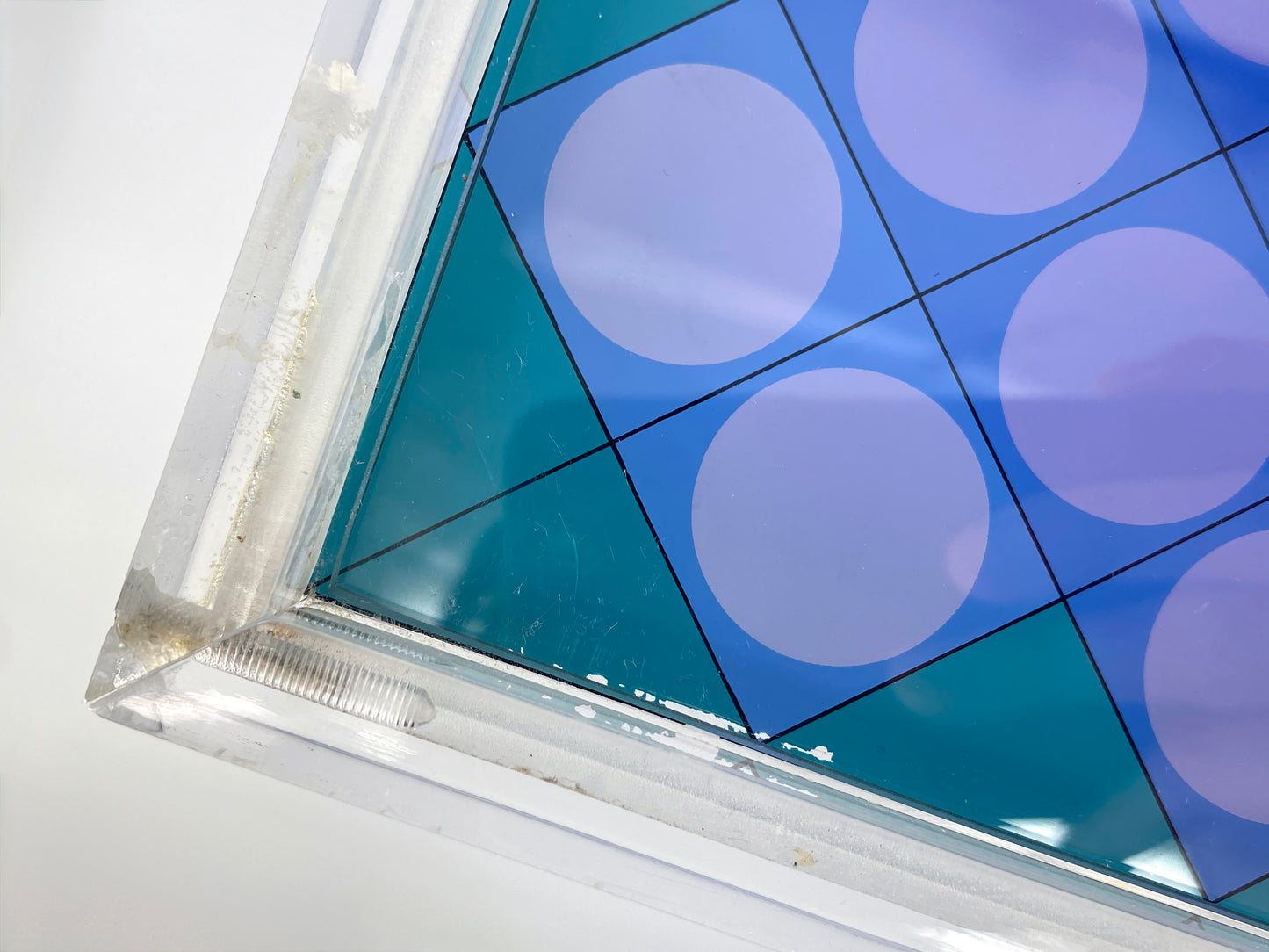 Vasarely Schachbrett mit Zertifikat und Sockel aus Plexiglas, Nr. 476 von 1500