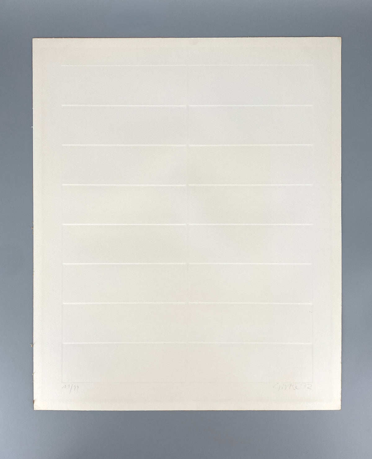 Signierter Prägedruck von Raimund Girke (1930–2002), 1972