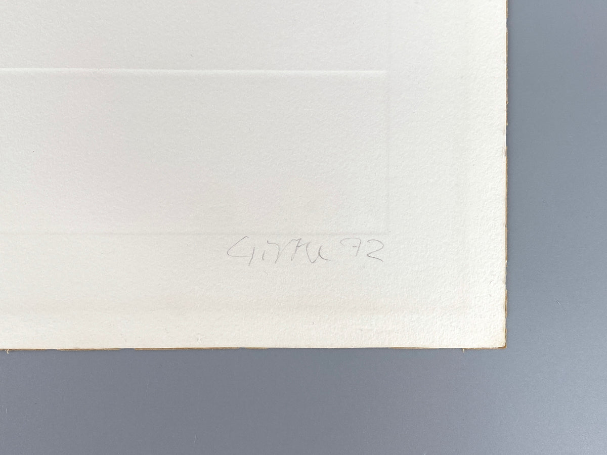 Signierter Prägedruck von Raimund Girke (1930–2002), 1972