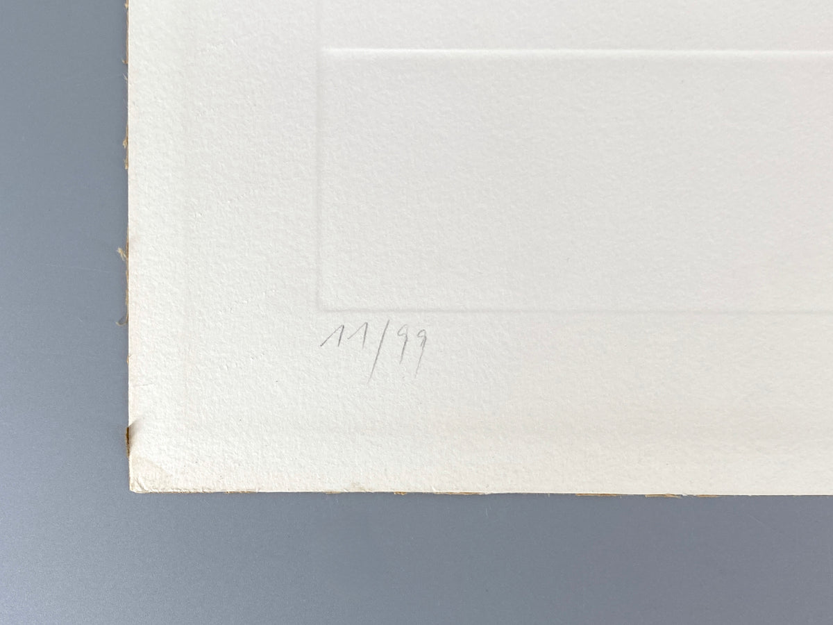Signierter Prägedruck von Raimund Girke (1930–2002), 1972