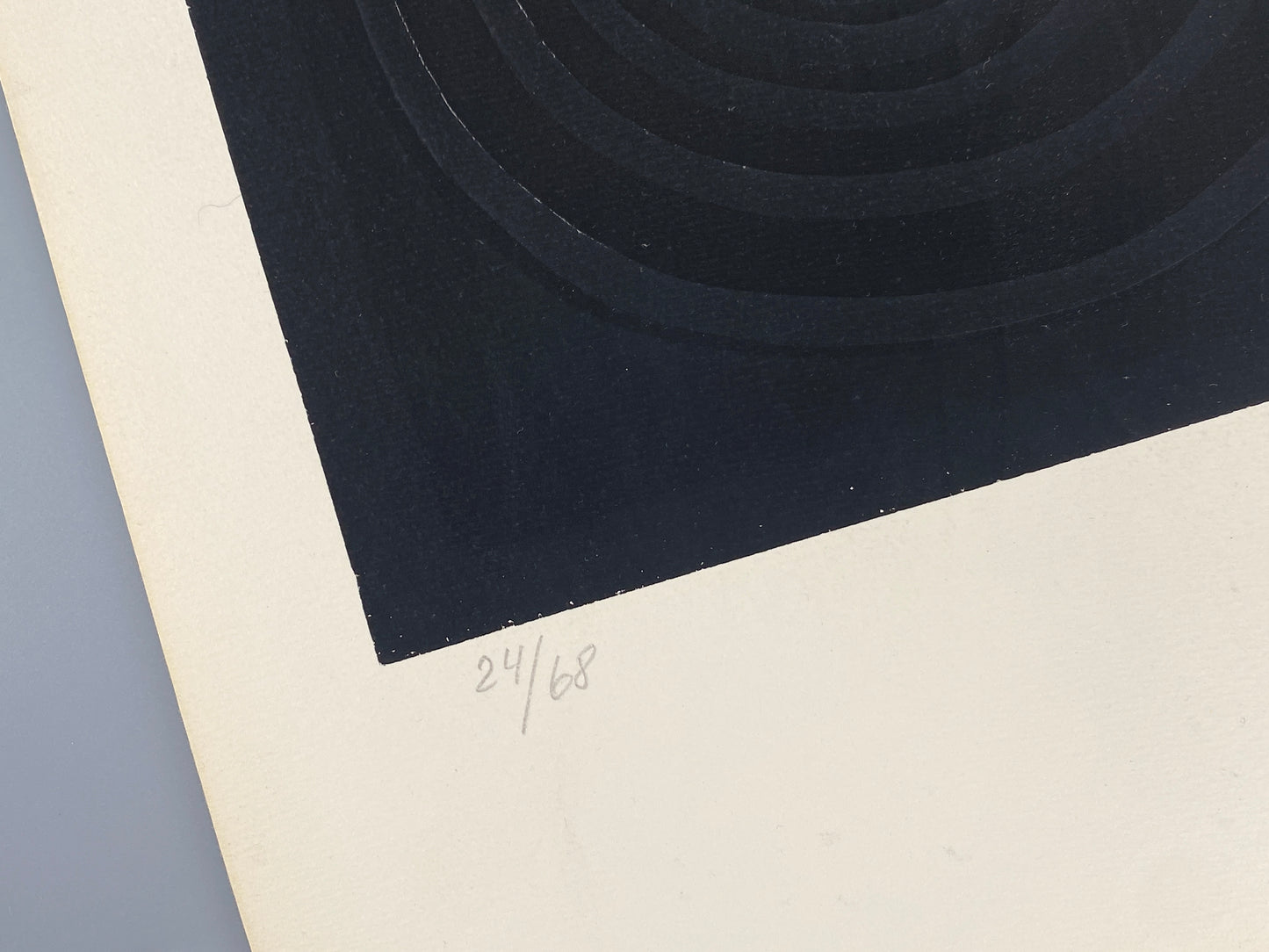 Nummerierter schwarz-weißer Siebdruck mit Prägedruck von Karl-Heinz Franke (1916‒2006)