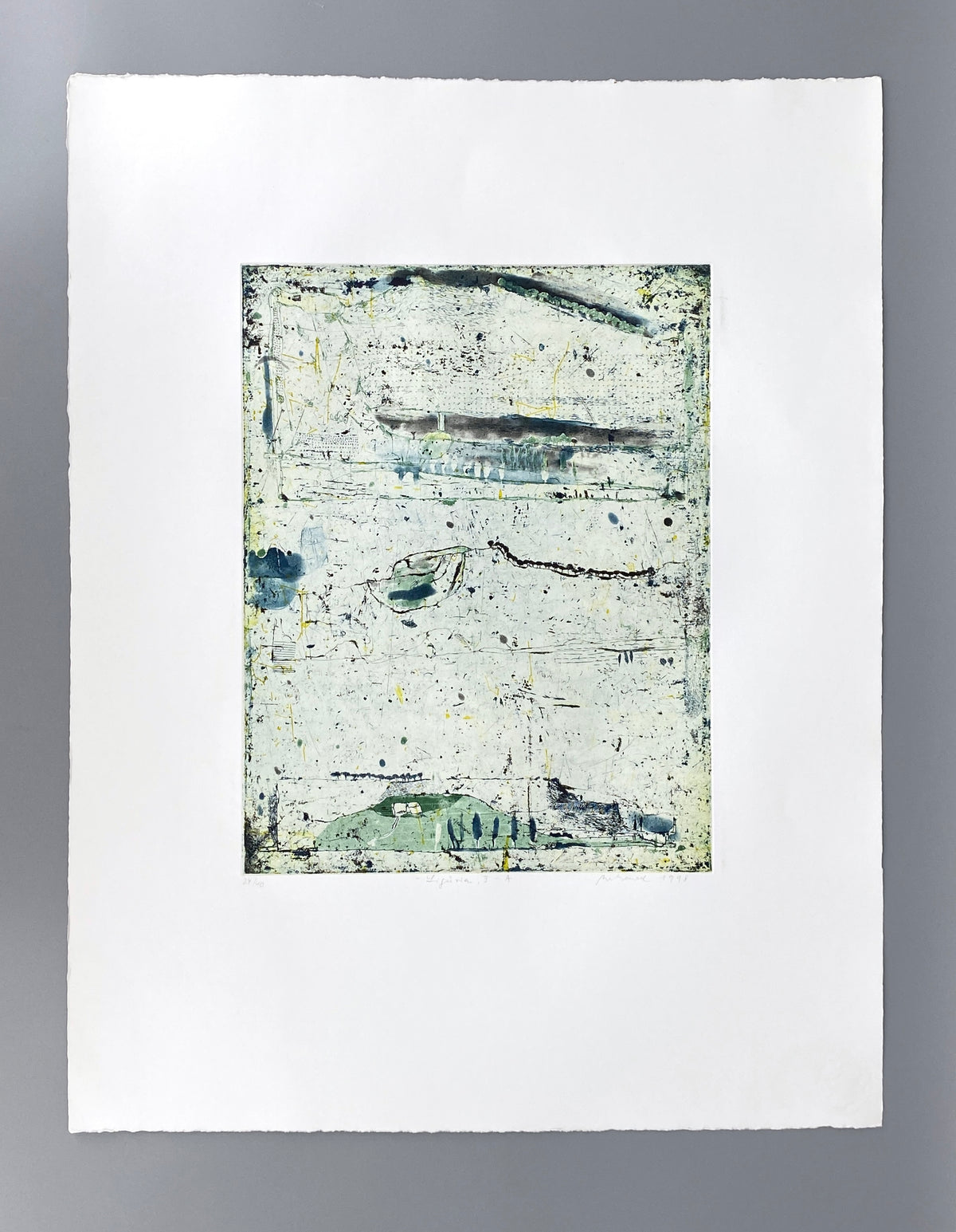 Handsignierte und nummerierte Farbradierung "Ligurien (II. – A)" von Falko Behrendt (geb. 1951), 1998
