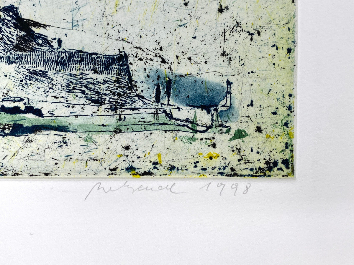 Handsignierte und nummerierte Farbradierung "Ligurien (II. – A)" von Falko Behrendt (geb. 1951), 1998