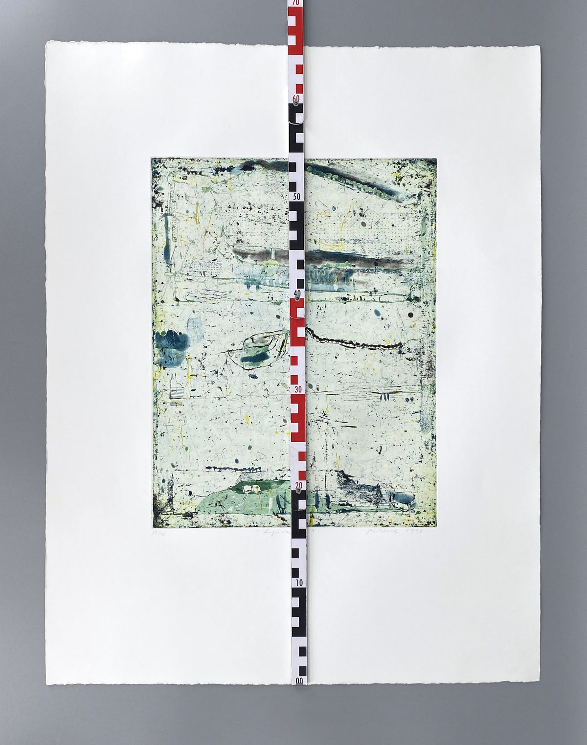 Handsignierte und nummerierte Farbradierung "Ligurien (II. – A)" von Falko Behrendt (geb. 1951), 1998