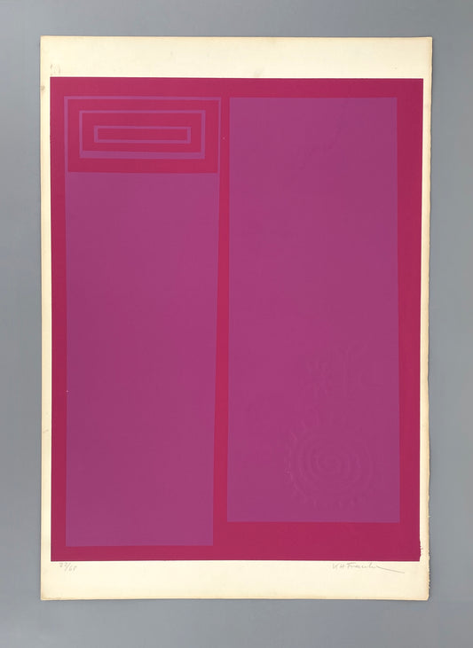 Nummerierter Siebdruck in Malvenfarbe mit Prägedruck von Karl-Heinz Franke (1916‒2006)