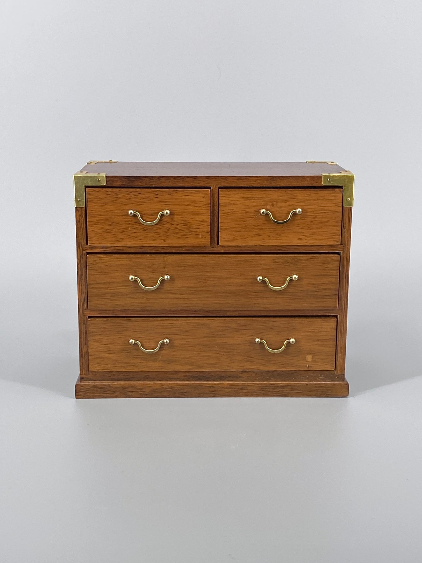 Vintage Schmuckschatulle aus Holz mit 4 Schubladen