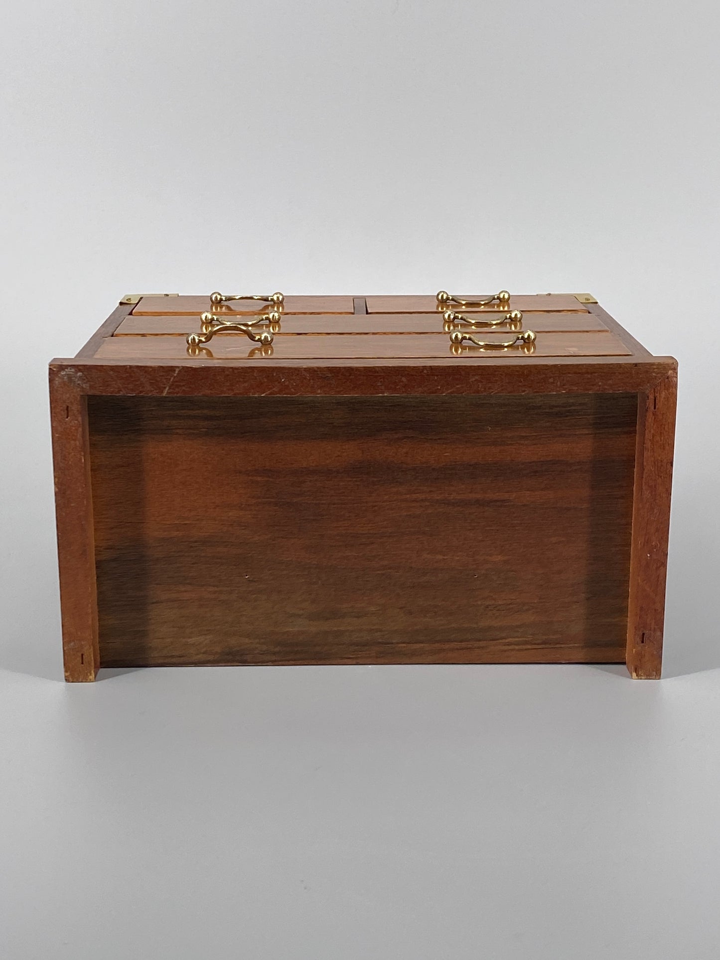 Vintage Schmuckschatulle aus Holz mit 4 Schubladen