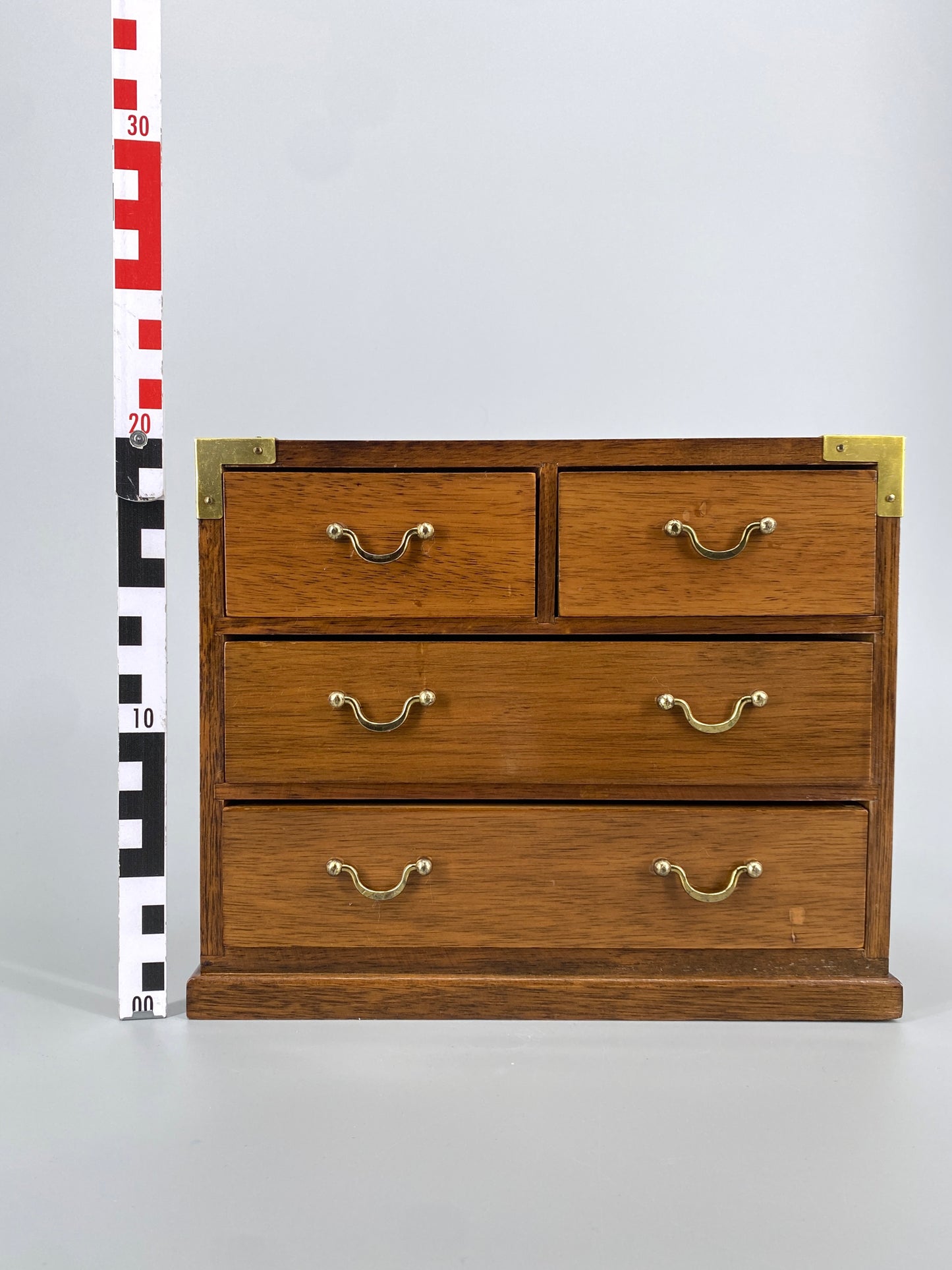 Vintage Schmuckschatulle aus Holz mit 4 Schubladen