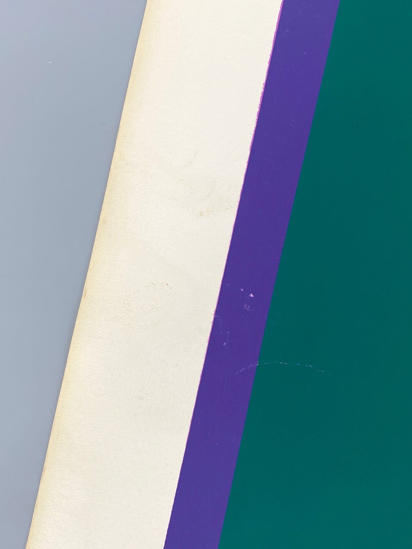 Nummerierter Siebdruck in Dunkelgrün und Violett mit Prägedruck von Karl-Heinz Franke (1916‒2006)