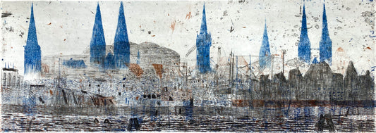 Farbradierung "Lübeck" von Falko Behrendt (geb. 1951), 1994