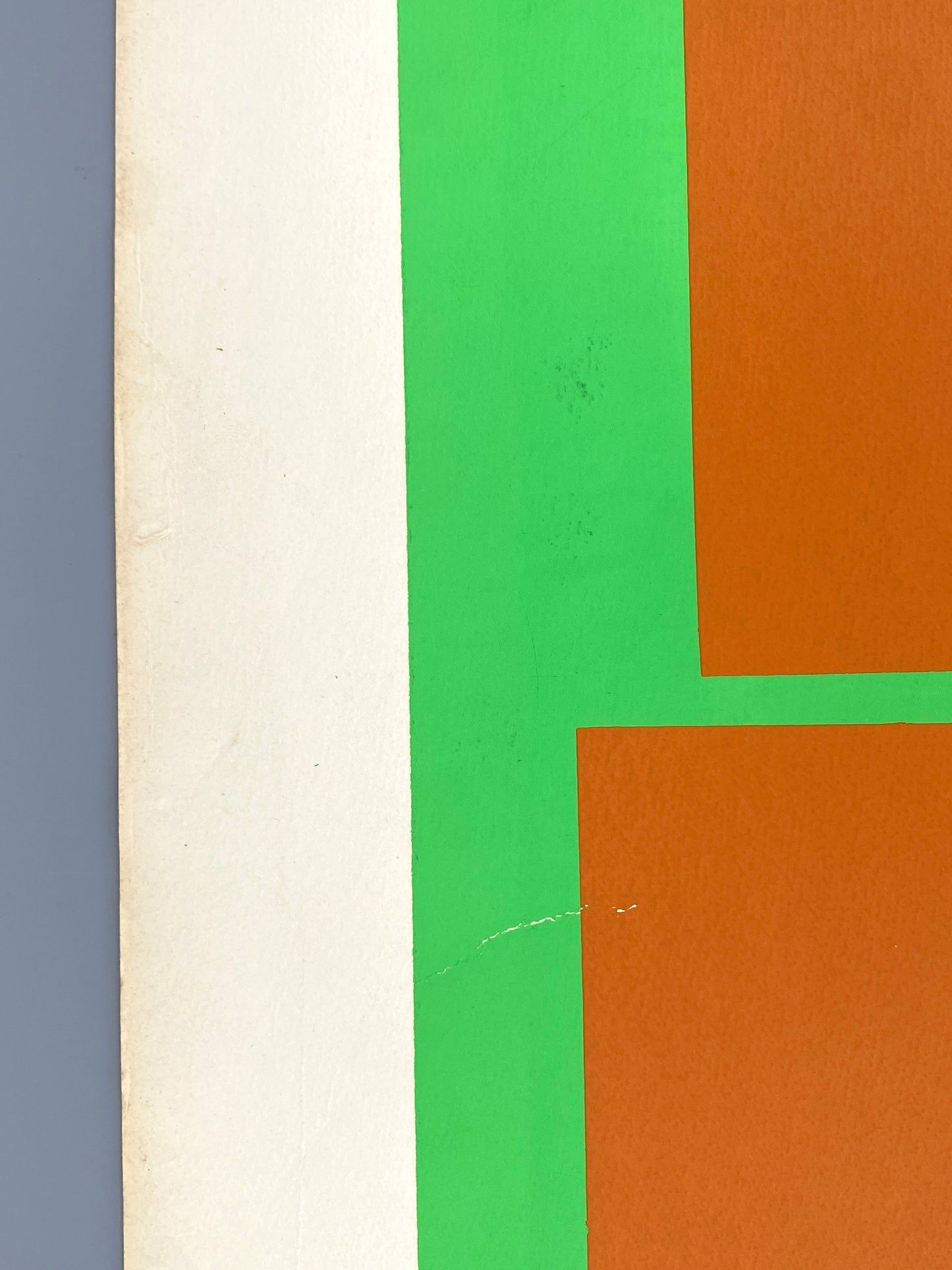 Nummerierter Siebdruck in Orange und Neongrün mit Prägedruck von Karl-Heinz Franke (1916‒2006)