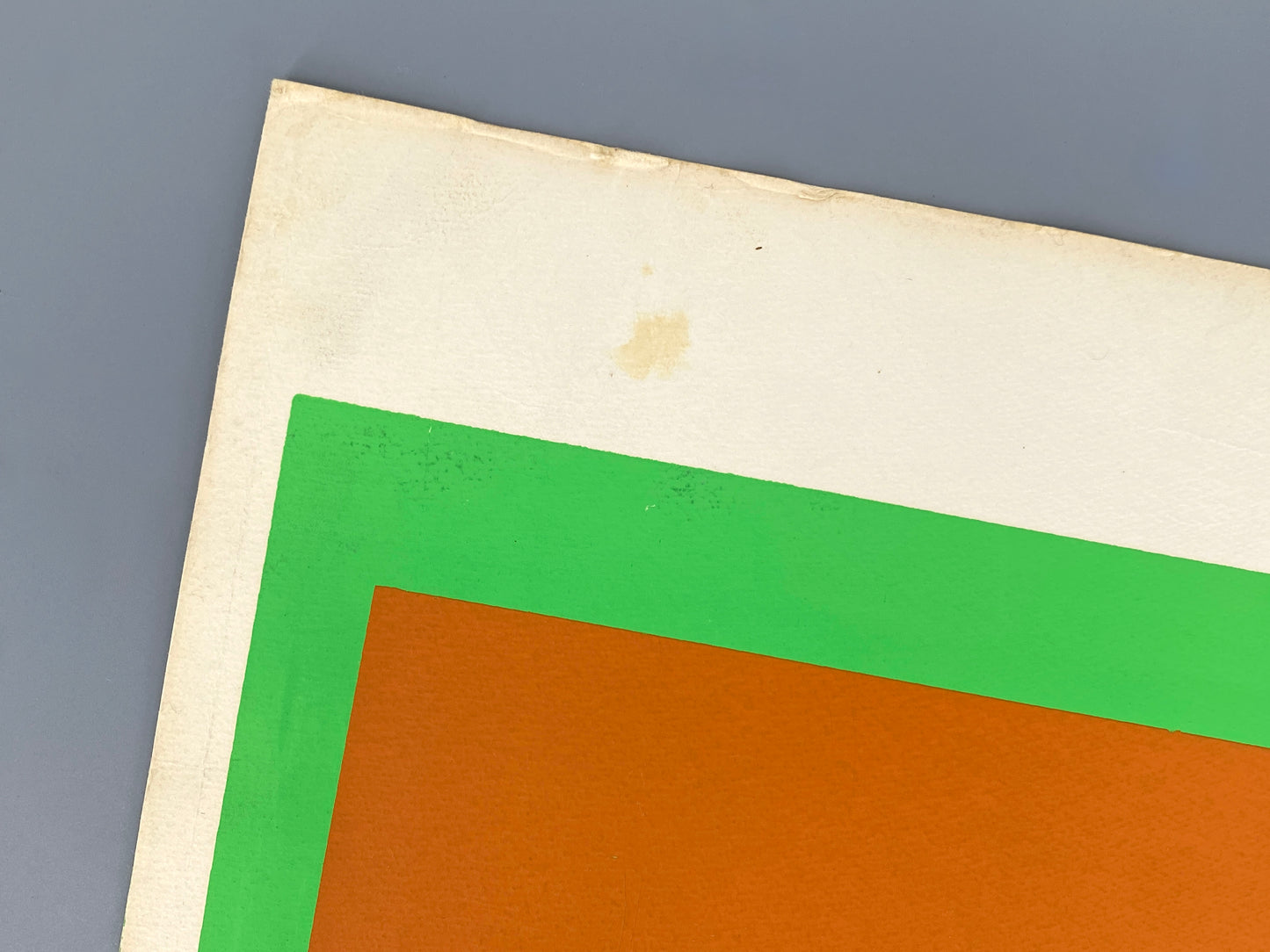 Nummerierter Siebdruck in Orange und Neongrün mit Prägedruck von Karl-Heinz Franke (1916‒2006)