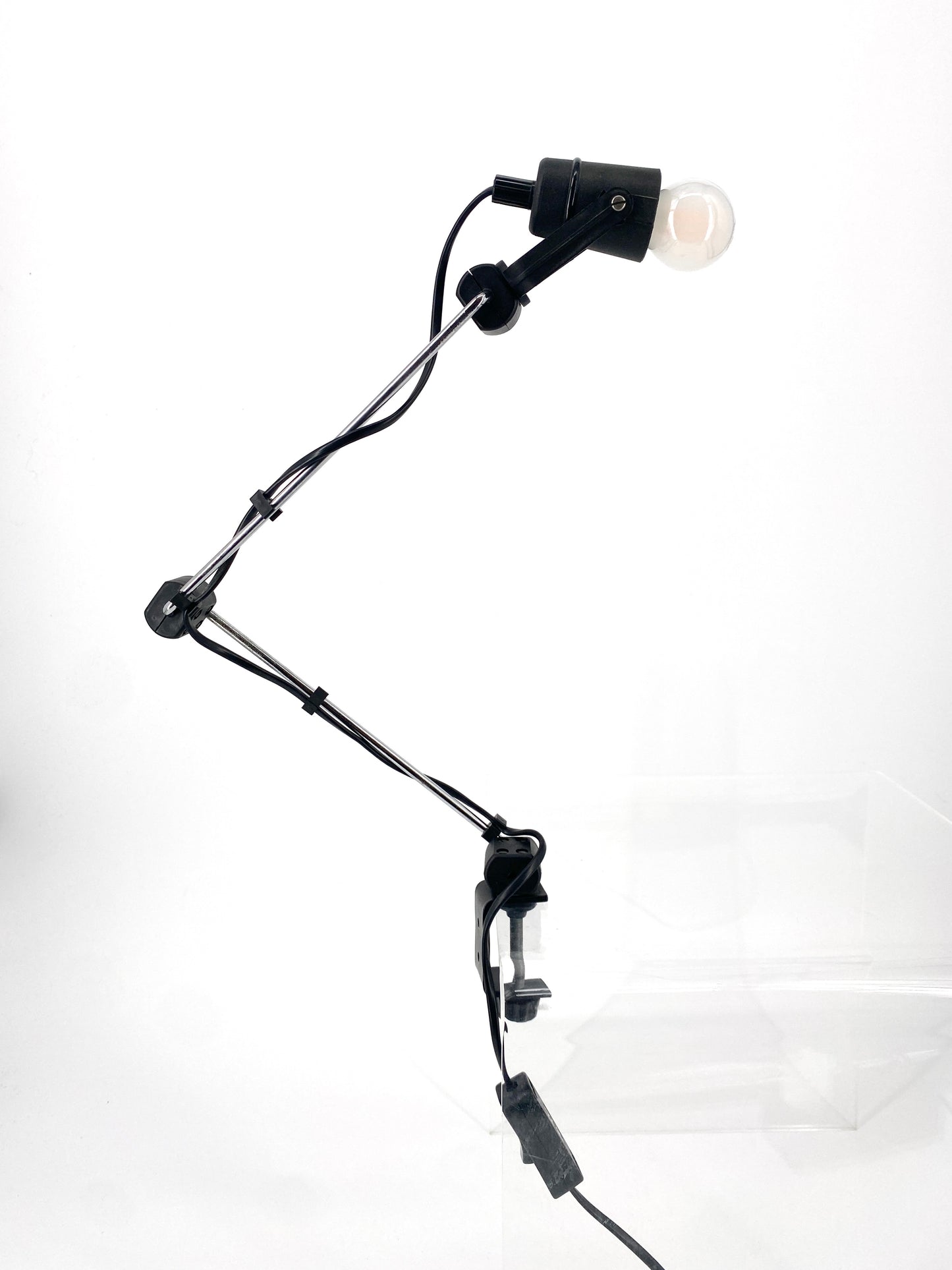 Schreibtischlampe, Klemmlampe im Industriedesign der Klassischen Moderne