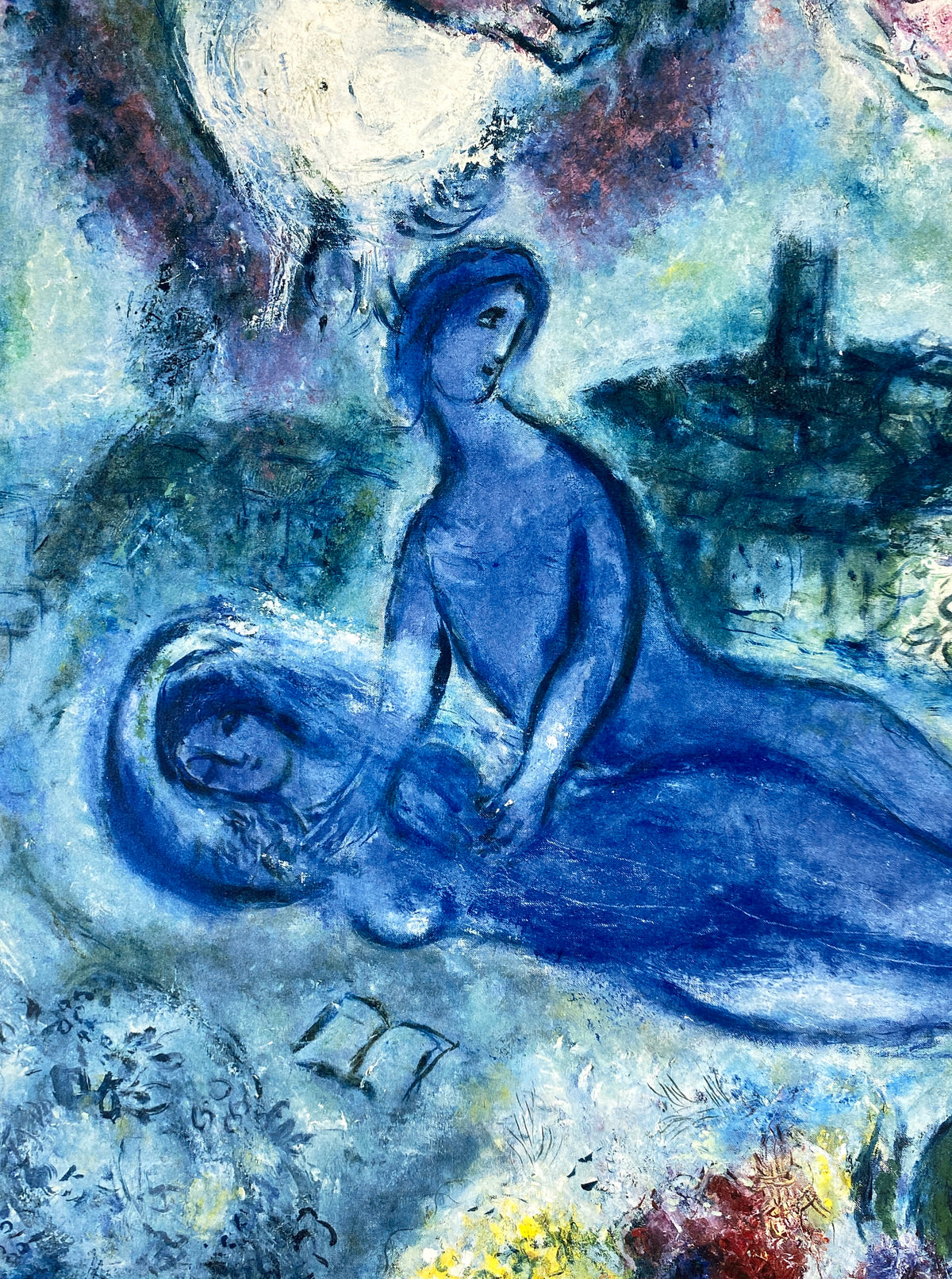 Hochwertiges, zertifiziertes Plakat mit dem Gemälde "Die Mandelbäume" von Marc Chagall, 1987
