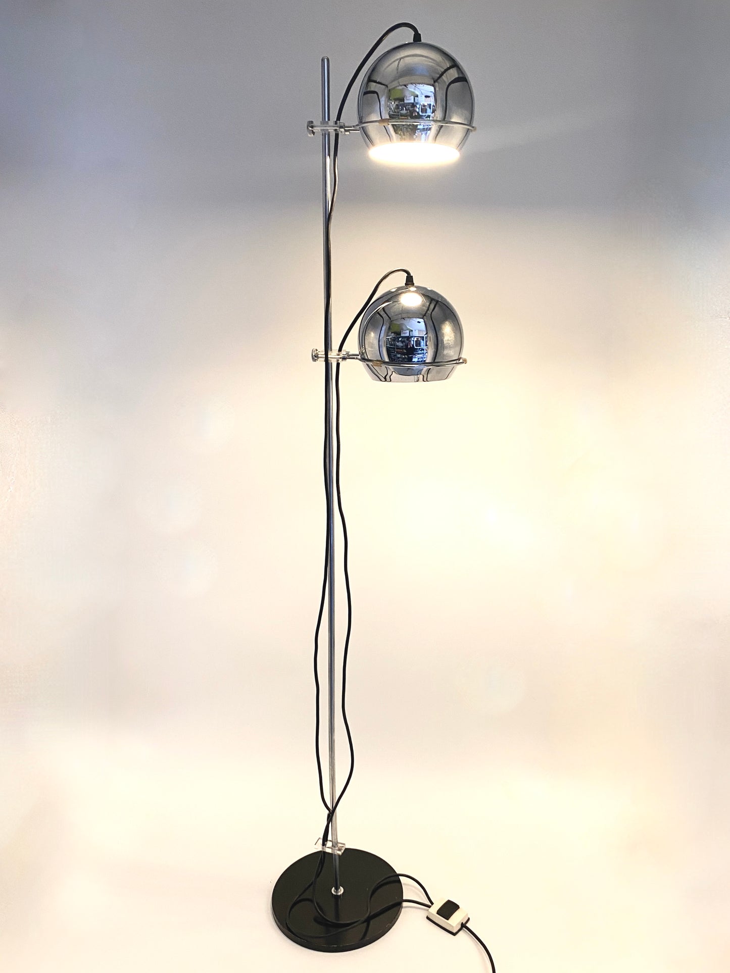GEPO Eyball Stehlampe 2xSpots, Space-Age 70'er
