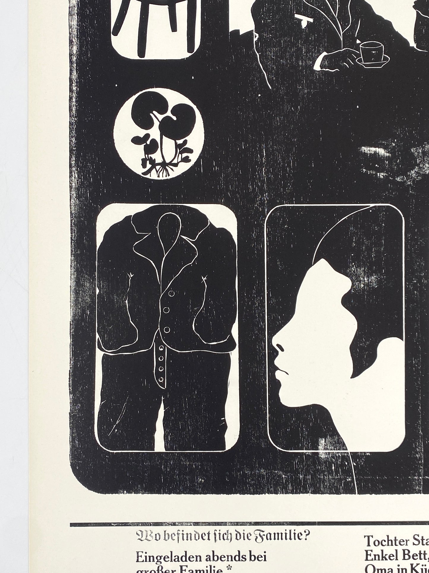 Signierte Holzschnittblätter des Bilderkalenders 1968 von Werkstatt Rixdorfer Drucke, im Stil der Pop Art