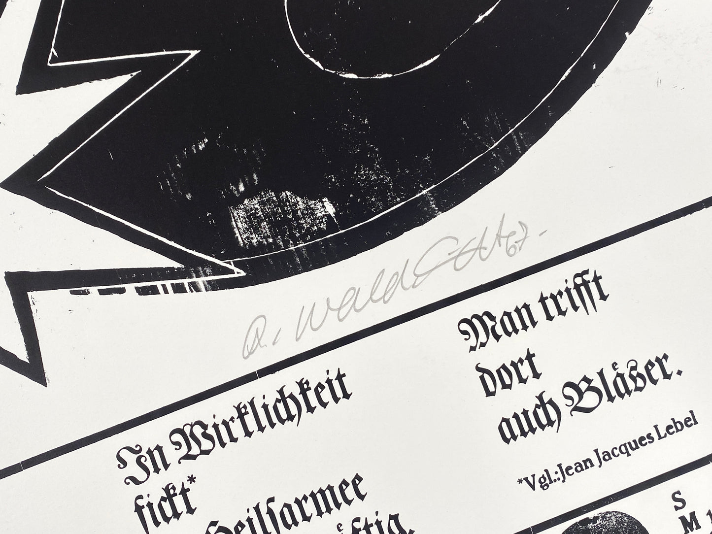 Signierte Holzschnittblätter des Bilderkalenders 1968 von Werkstatt Rixdorfer Drucke, im Stil der Pop Art