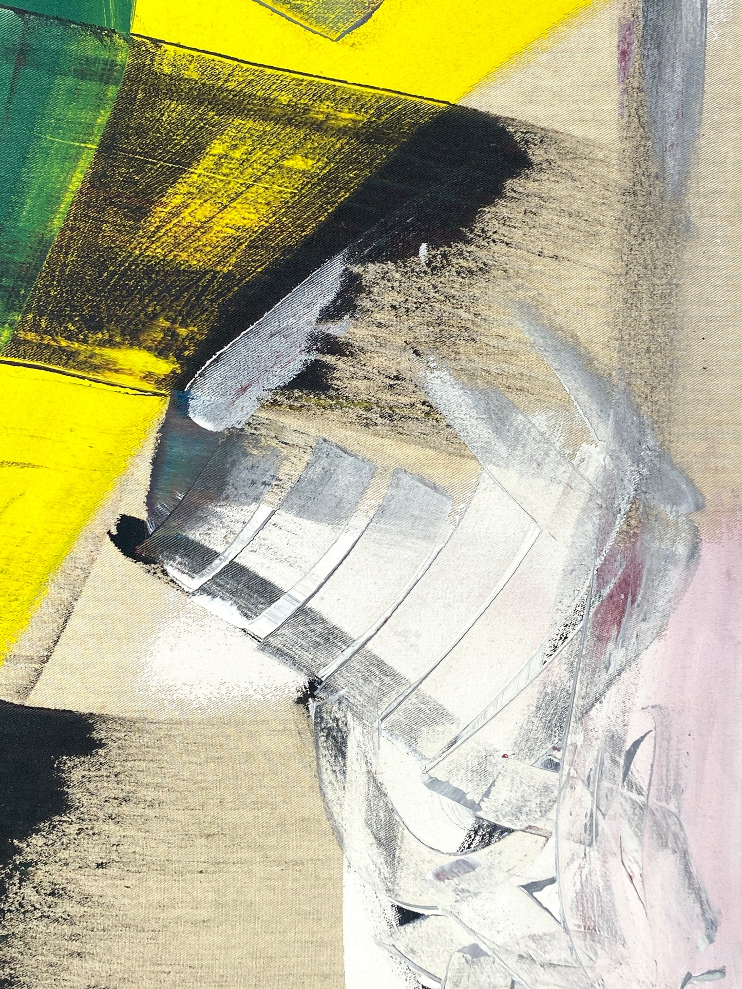 Expressives Acrylgemälde auf Leinwand aus dem Jahr 1991, signiert