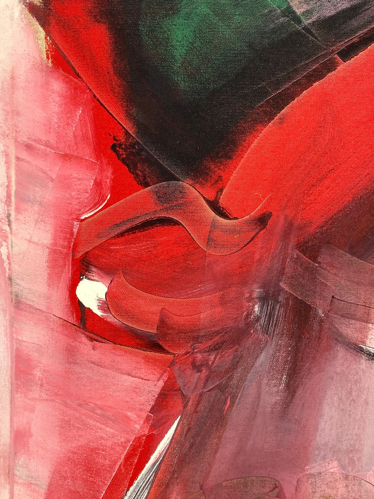 Expressives Acrylgemälde auf Leinwand aus dem Jahr 1991, signiert