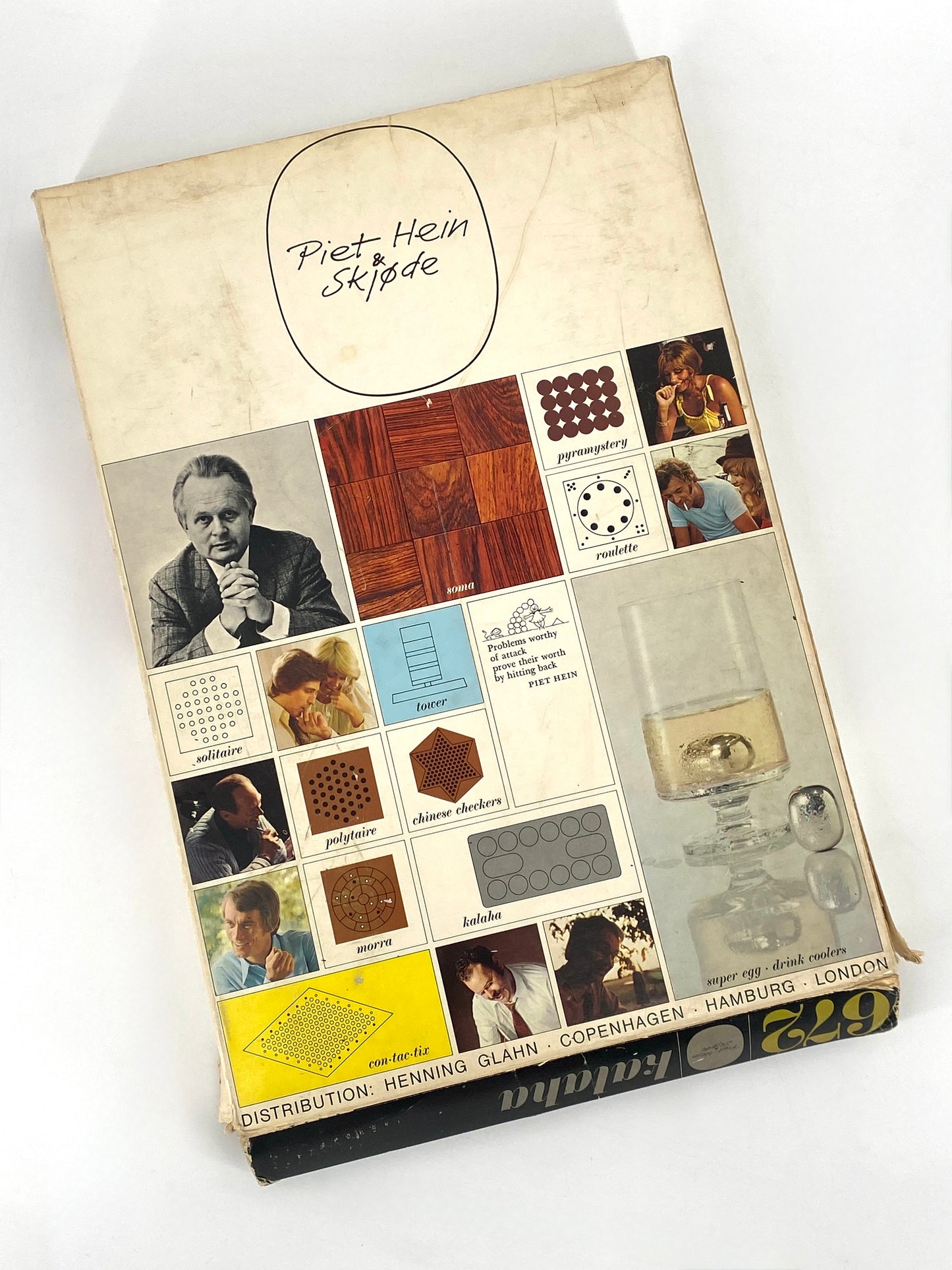 Kalaha Brettspiel aus massivem Teakholz von Piet Hein für Skjøde, Dänemark 60er